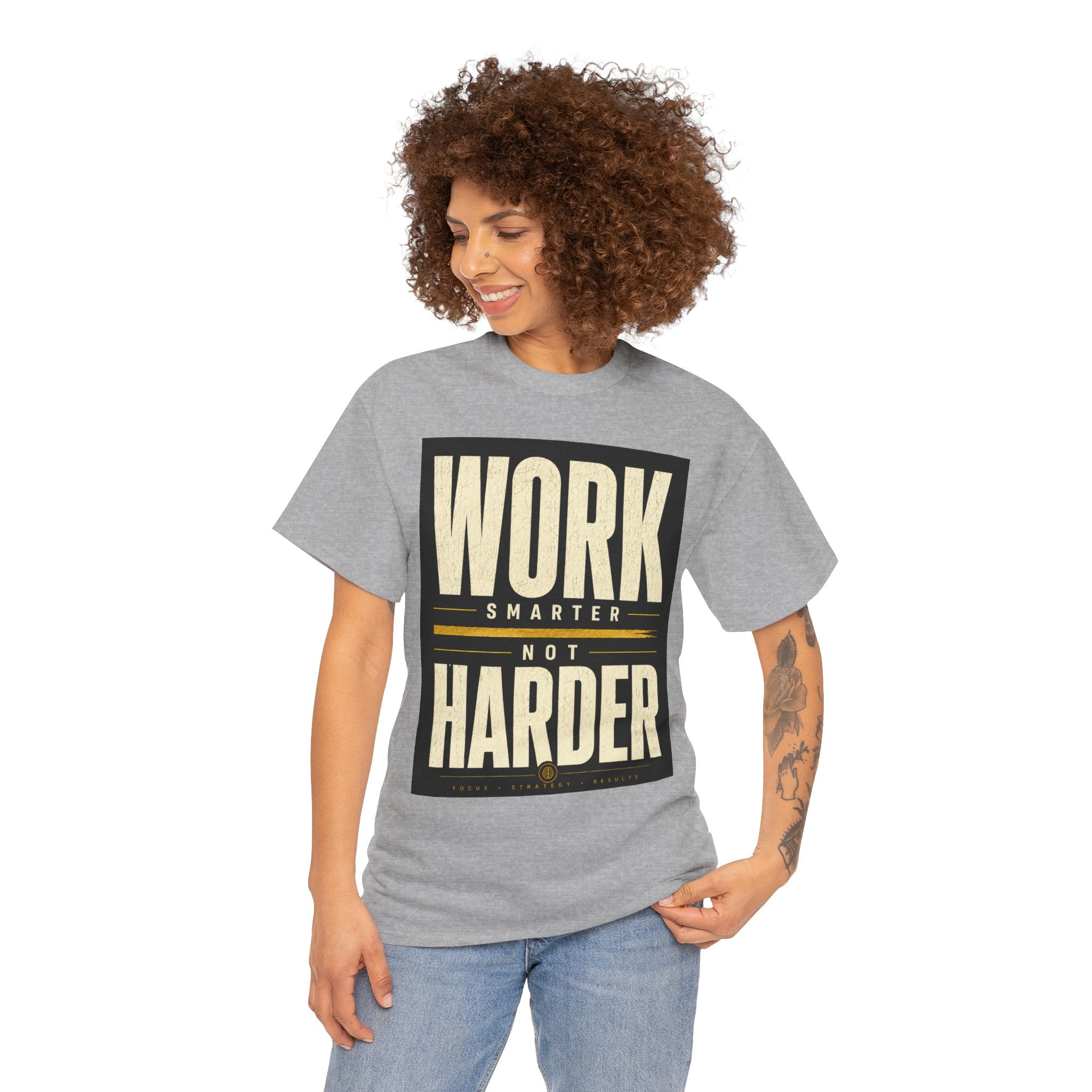 Work Smarter Not Harder T-Shirt – Motivational Quote Graphic Tee for Entrepreneurs & Professionals