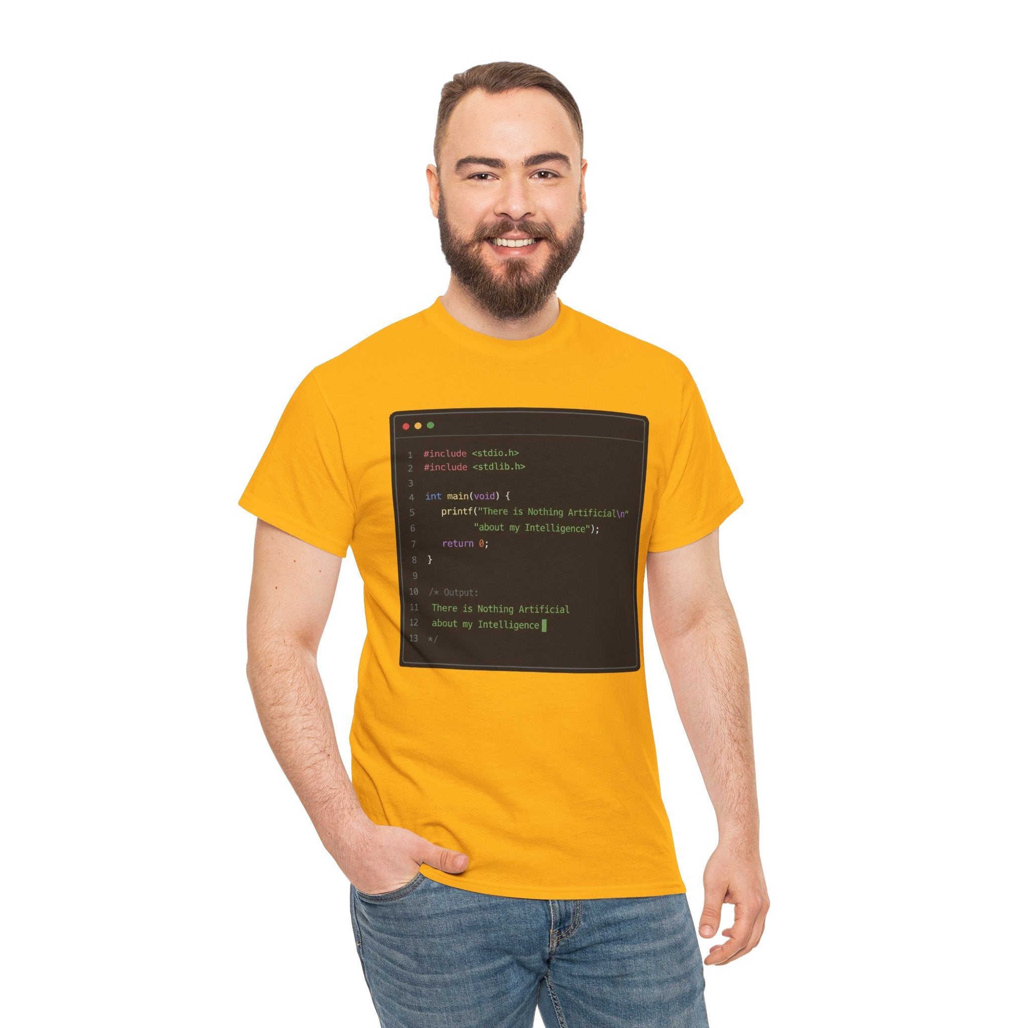 Programmer Code T Shirt – There Is Nothing Artificial About My Intelligence Developer Graphic Tee