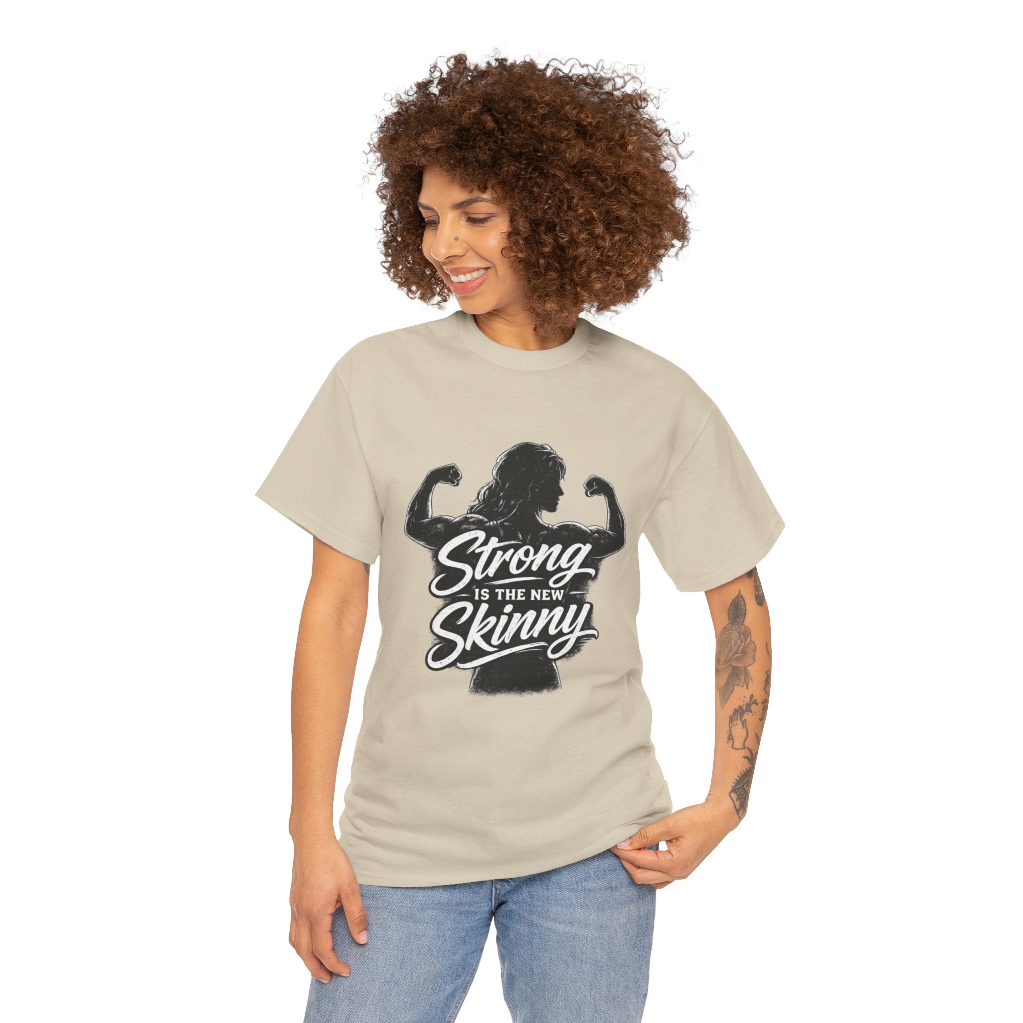 Strong Is The New Skinny T-Shirt | Women's Empowerment Gym Shirt | Weightlifting Gift for Her