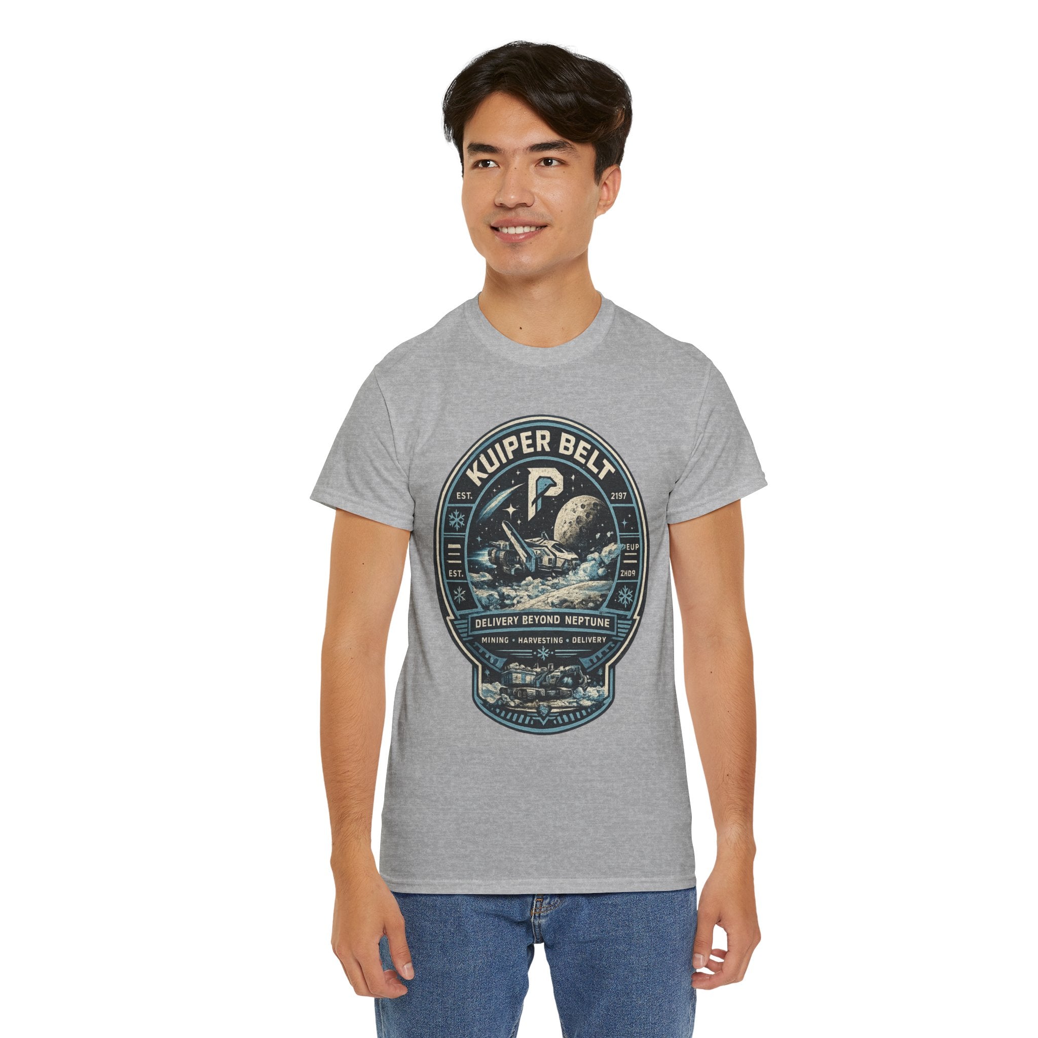 Kuiper Belt Space Exploration T Shirt – Retro Sci Fi Astronaut Graphic Tee