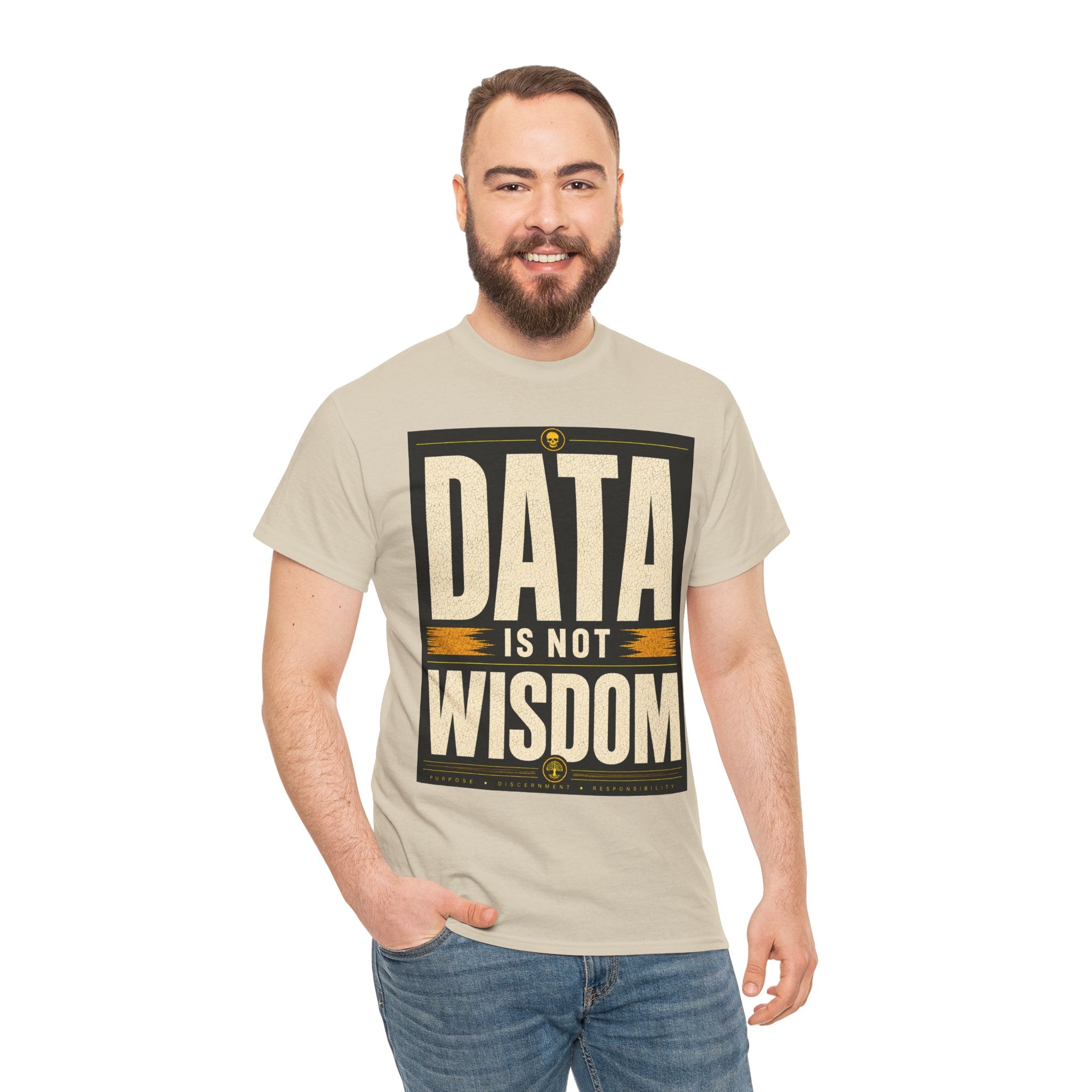 Data Is Not Wisdom T Shirt – Retro Philosophy Tech Graphic Tee