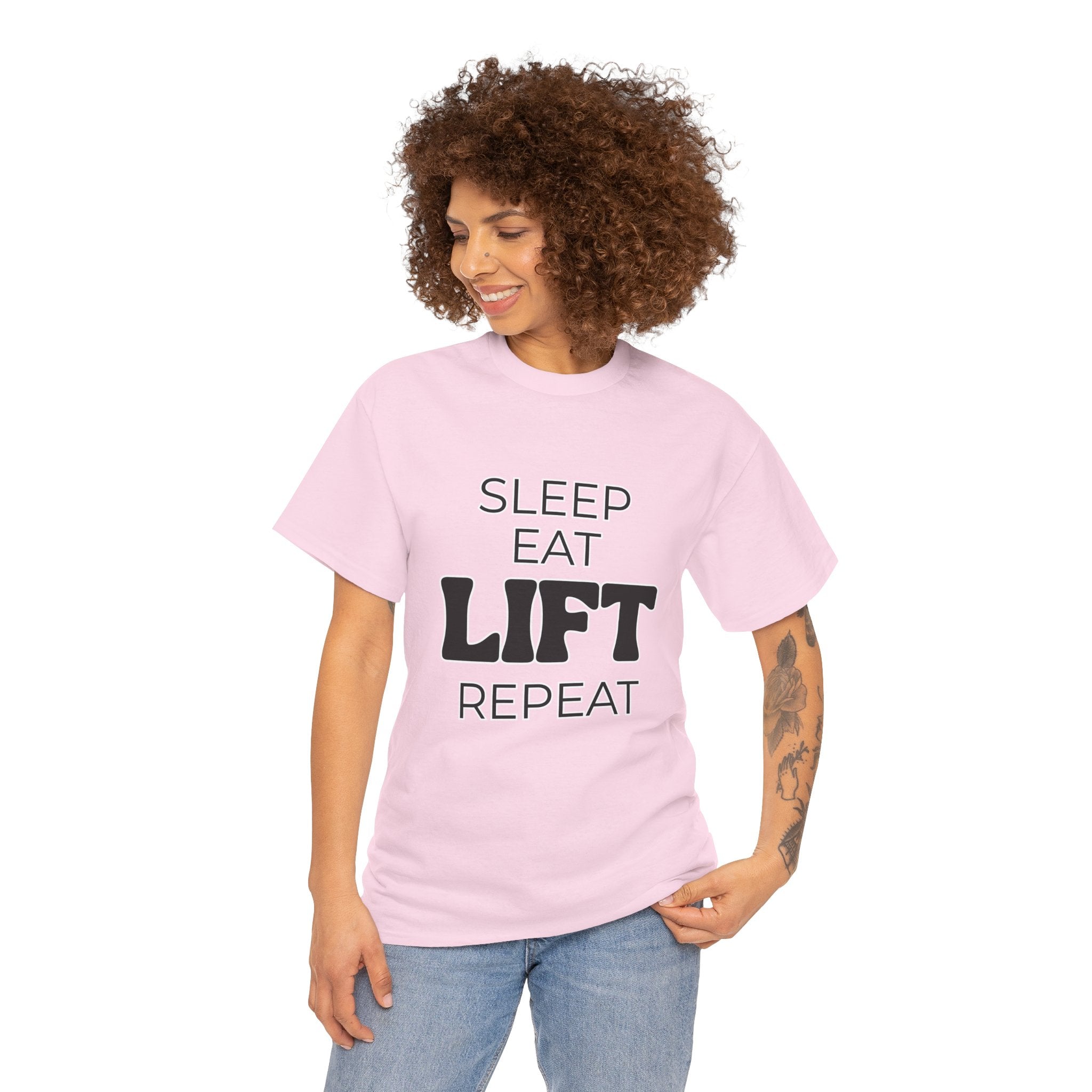 Sleep Eat Lift Repeat T-Shirt | Powerlifting Gym Shirt | Weightlifting Gift for Men and Women