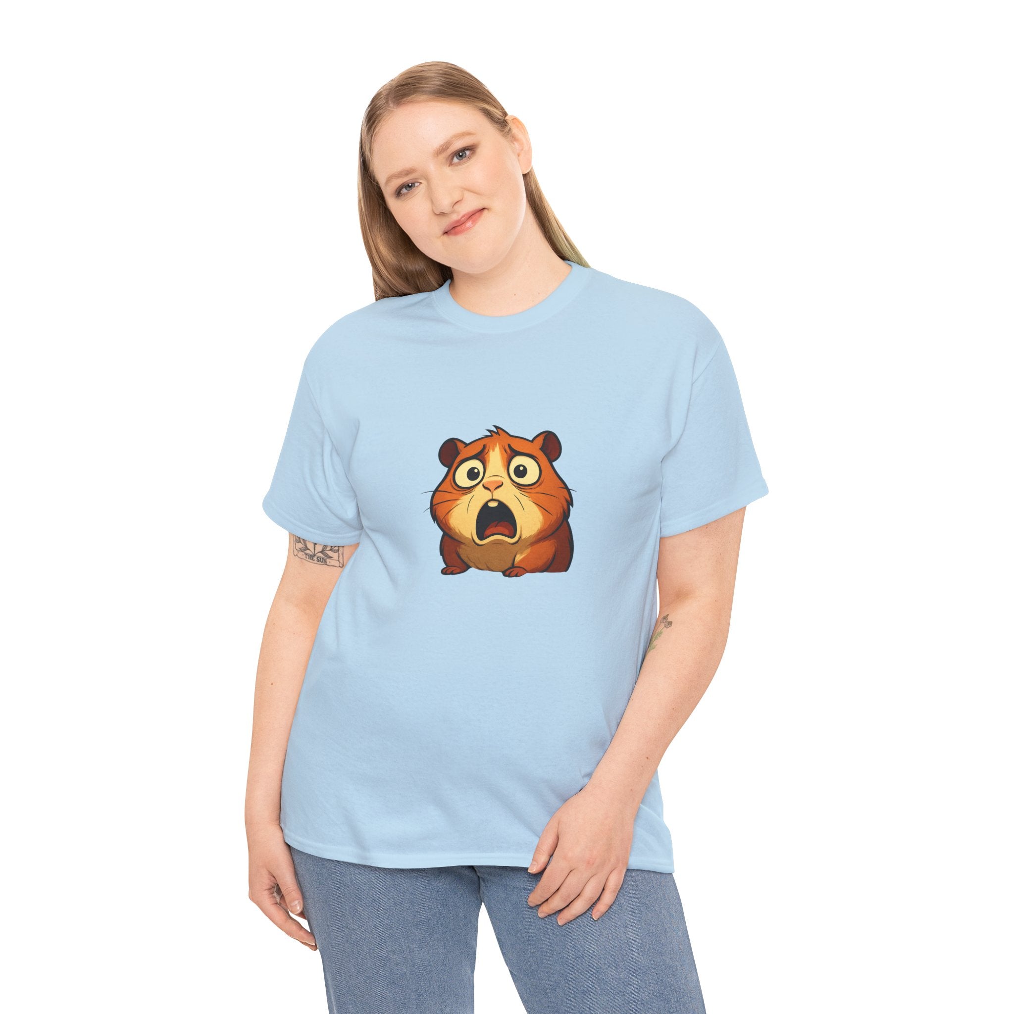 Shocked Hamster T Shirt – Funny Cute Surprised Hamster Graphic Tee