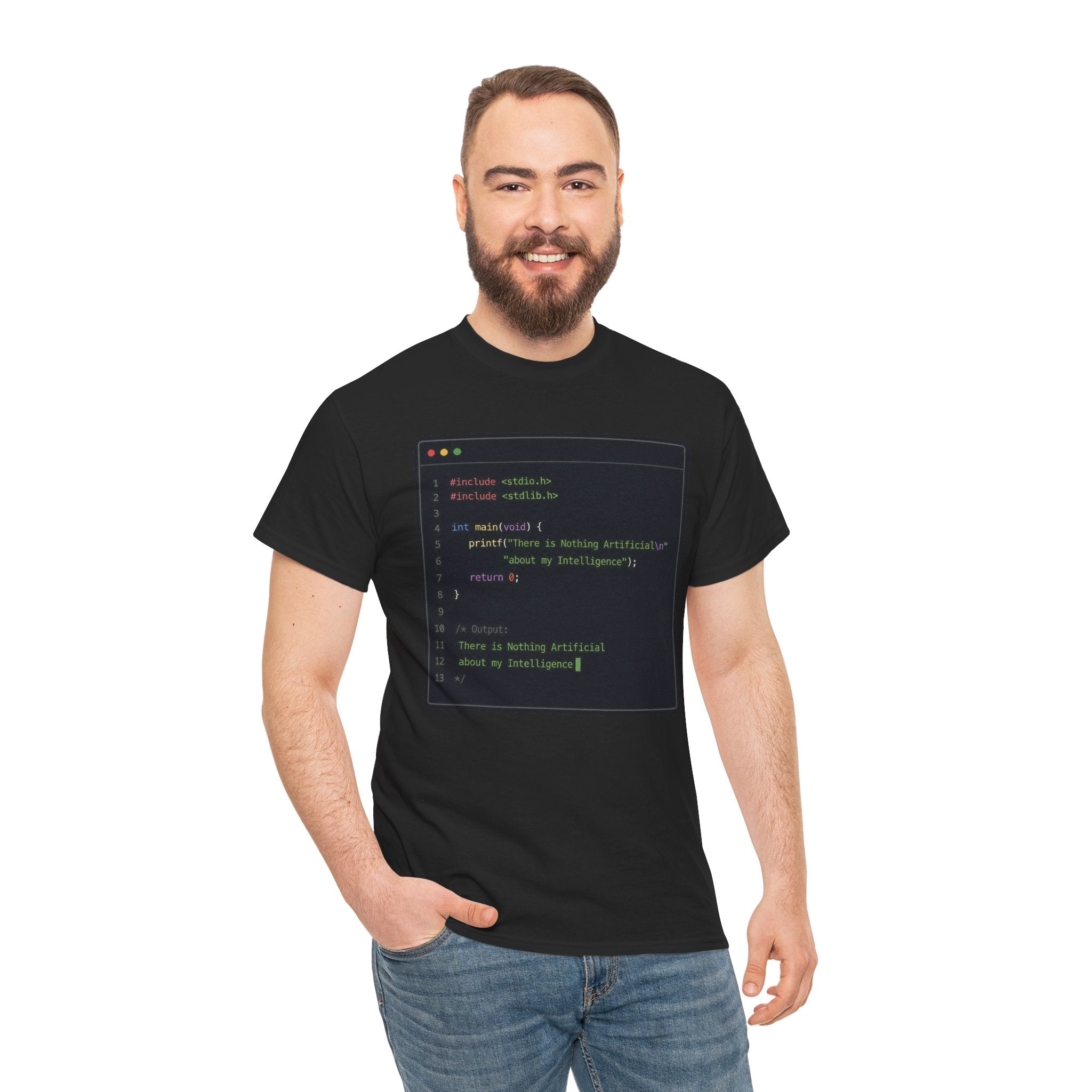 Programmer Code T Shirt – There Is Nothing Artificial About My Intelligence Developer Graphic Tee