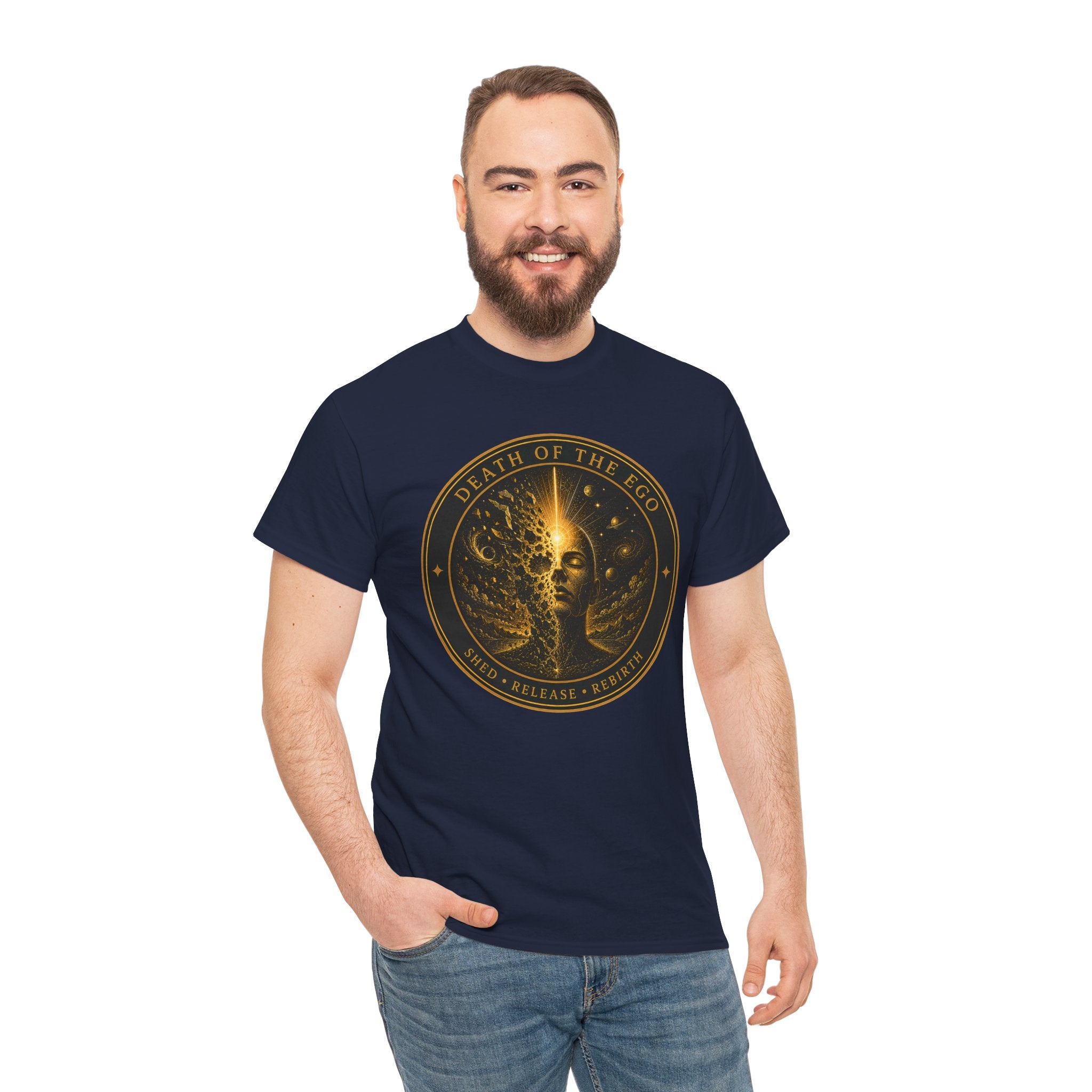 Death of the Ego Badge T-Shirt – Spiritual Transformation Graphic Tee