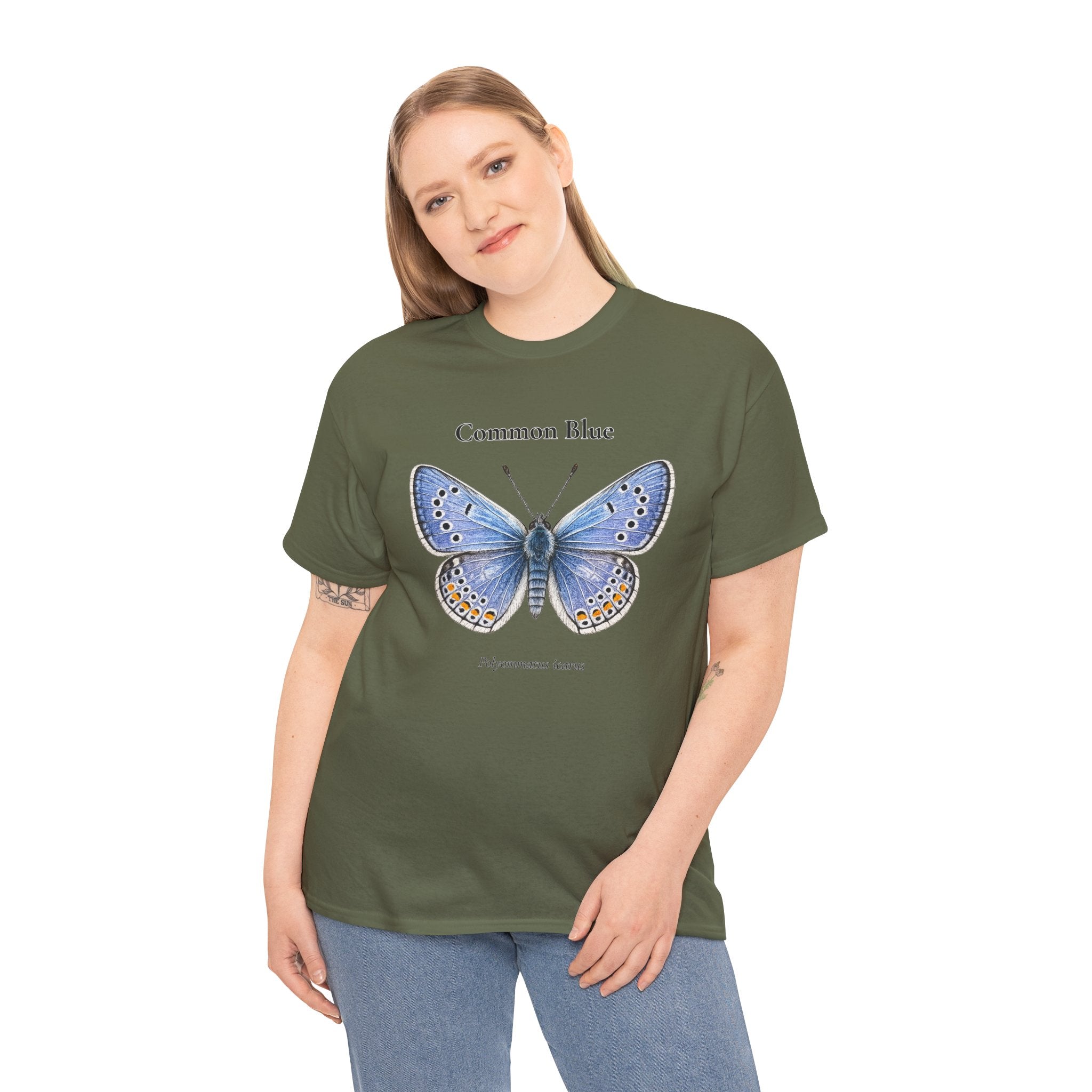 Common Blue Butterfly Graphic T-Shirt | WildOrbit
