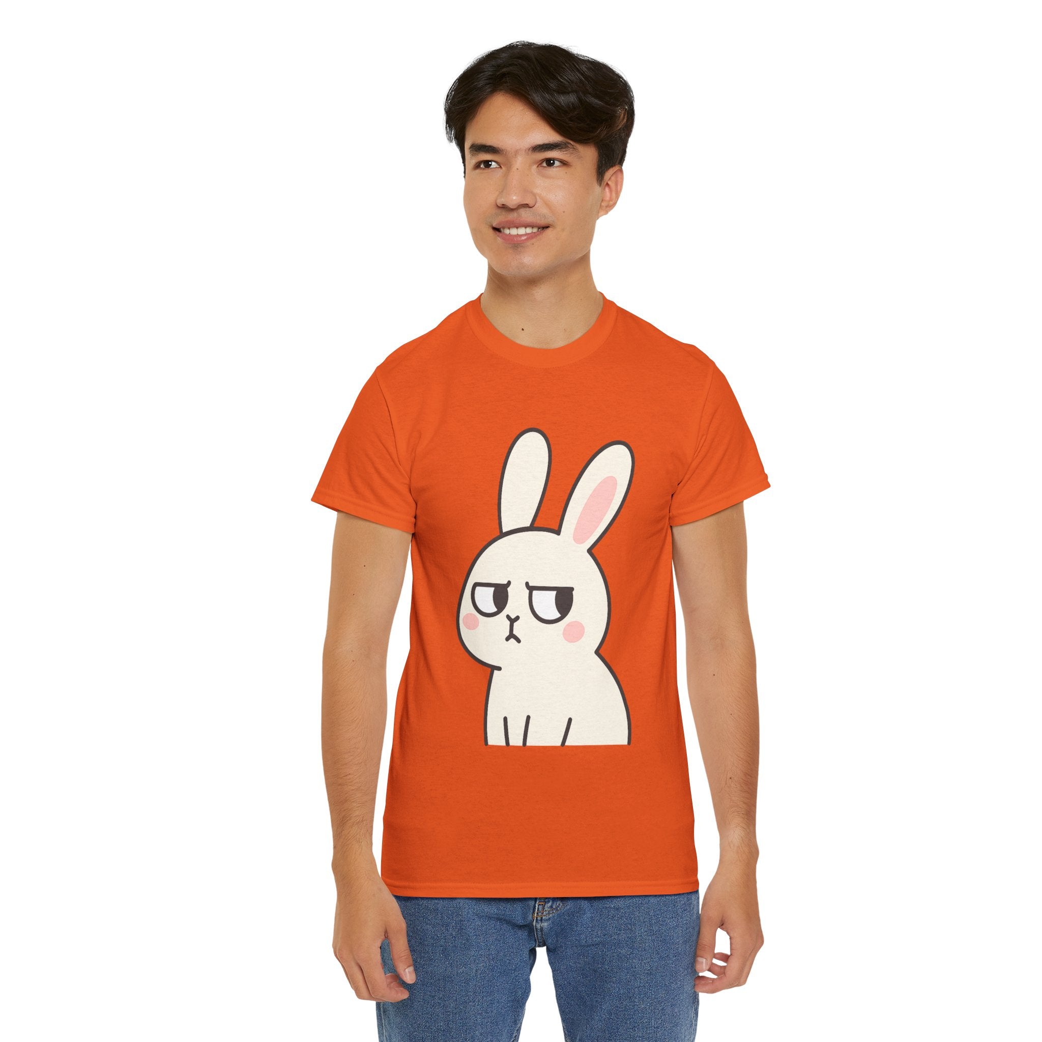 Cute Grumpy Bunny T Shirt – Funny Cartoon Rabbit Graphic Tee