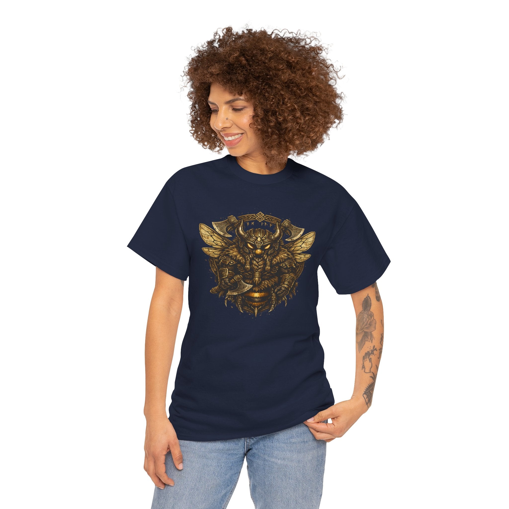 Viking Bee T Shirt – Norse Warrior Honeybee Graphic Tee