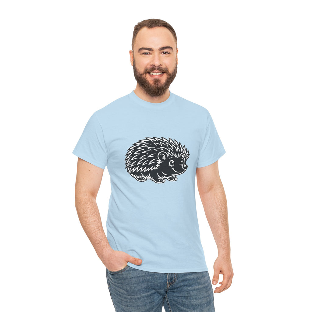 Cute Hedgehog Sketch T Shirt – Minimalist Woodland Animal Graphic Tee