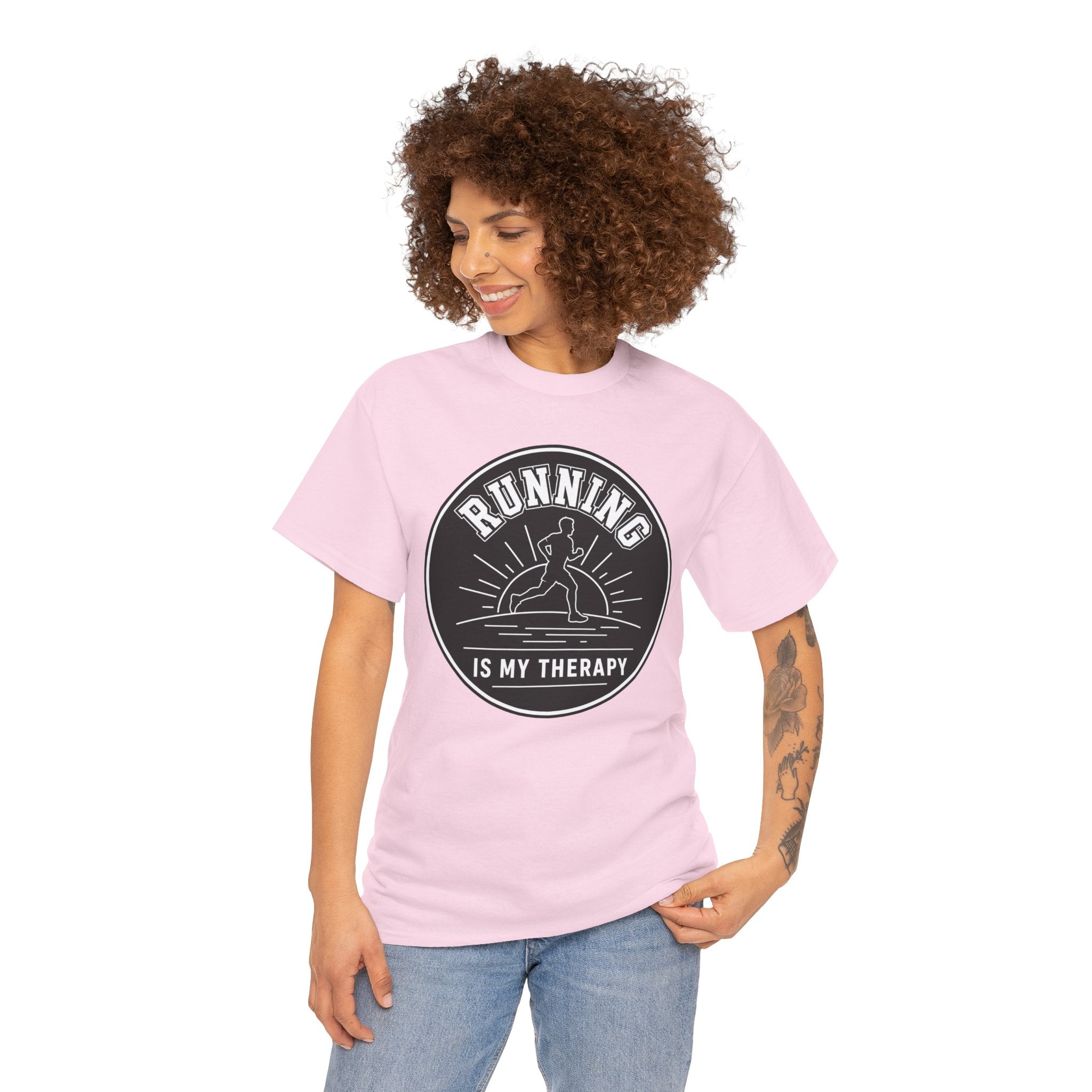 Running Is My Therapy T-Shirt – Sunrise Runner Graphic Tee