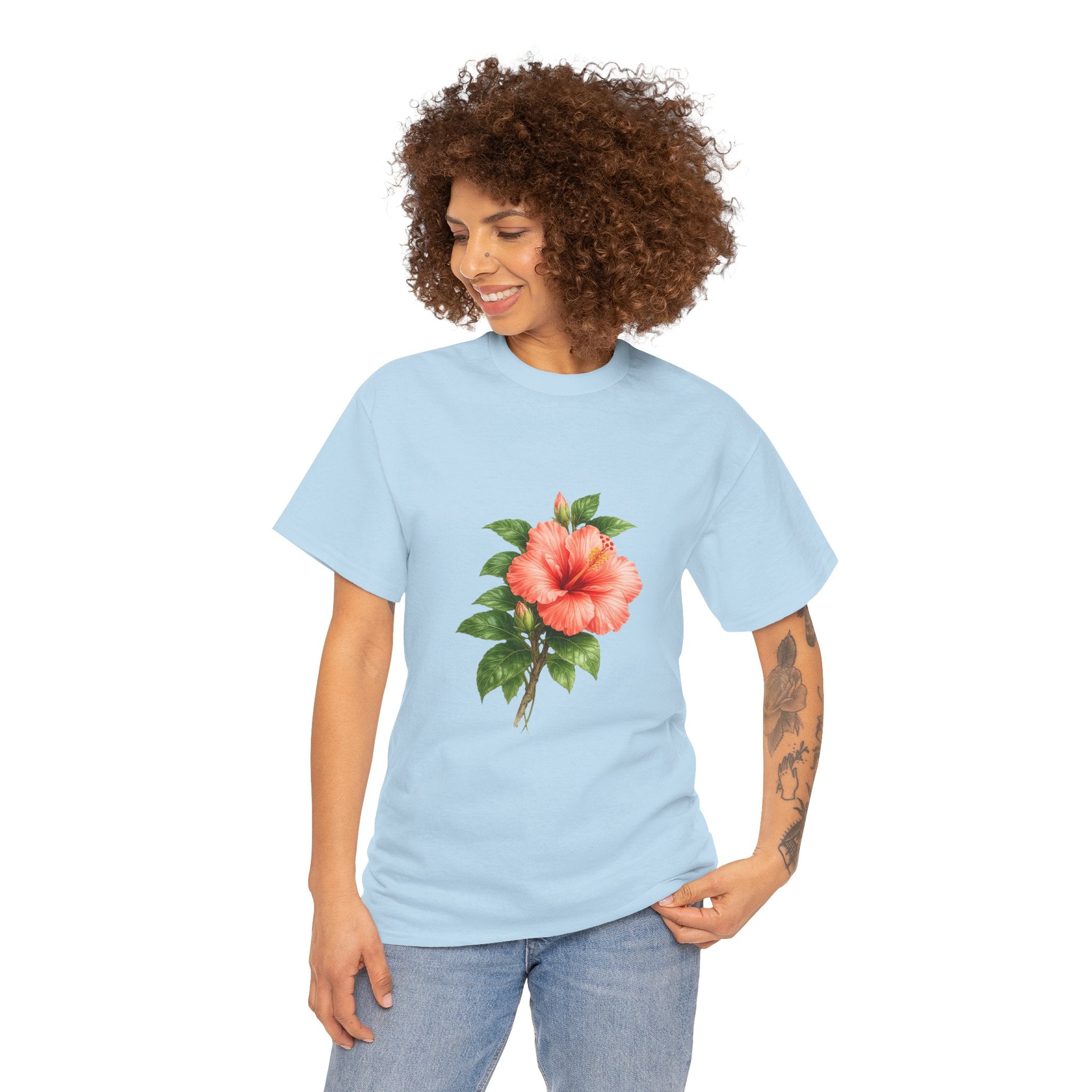 Hibiscus Flower T-Shirt – Tropical Floral Graphic Tee for Summer & Beach Style