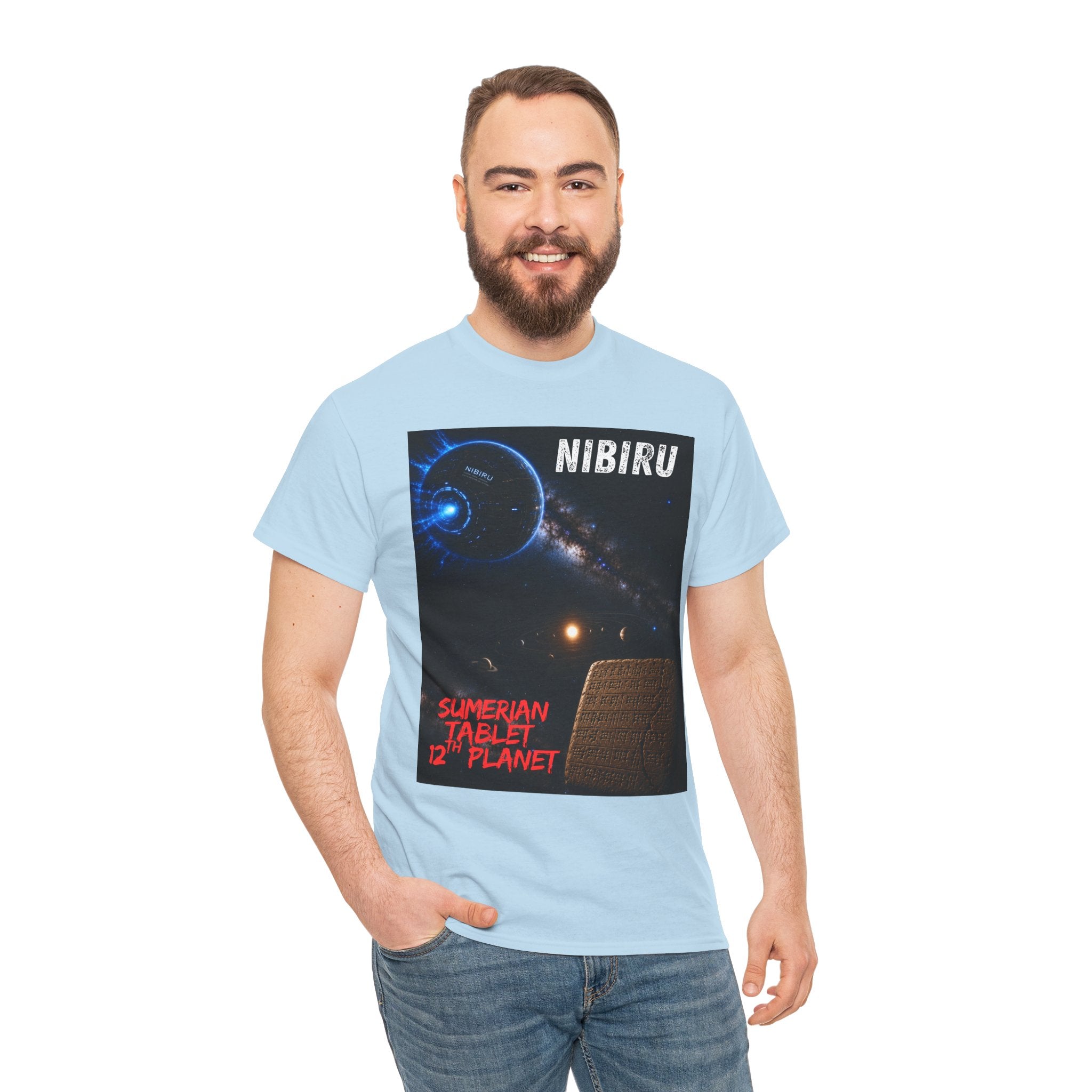 Nibiru 12th Planet T Shirt – Ancient Alien Sumerian Tablet Sci Fi Graphic Tee