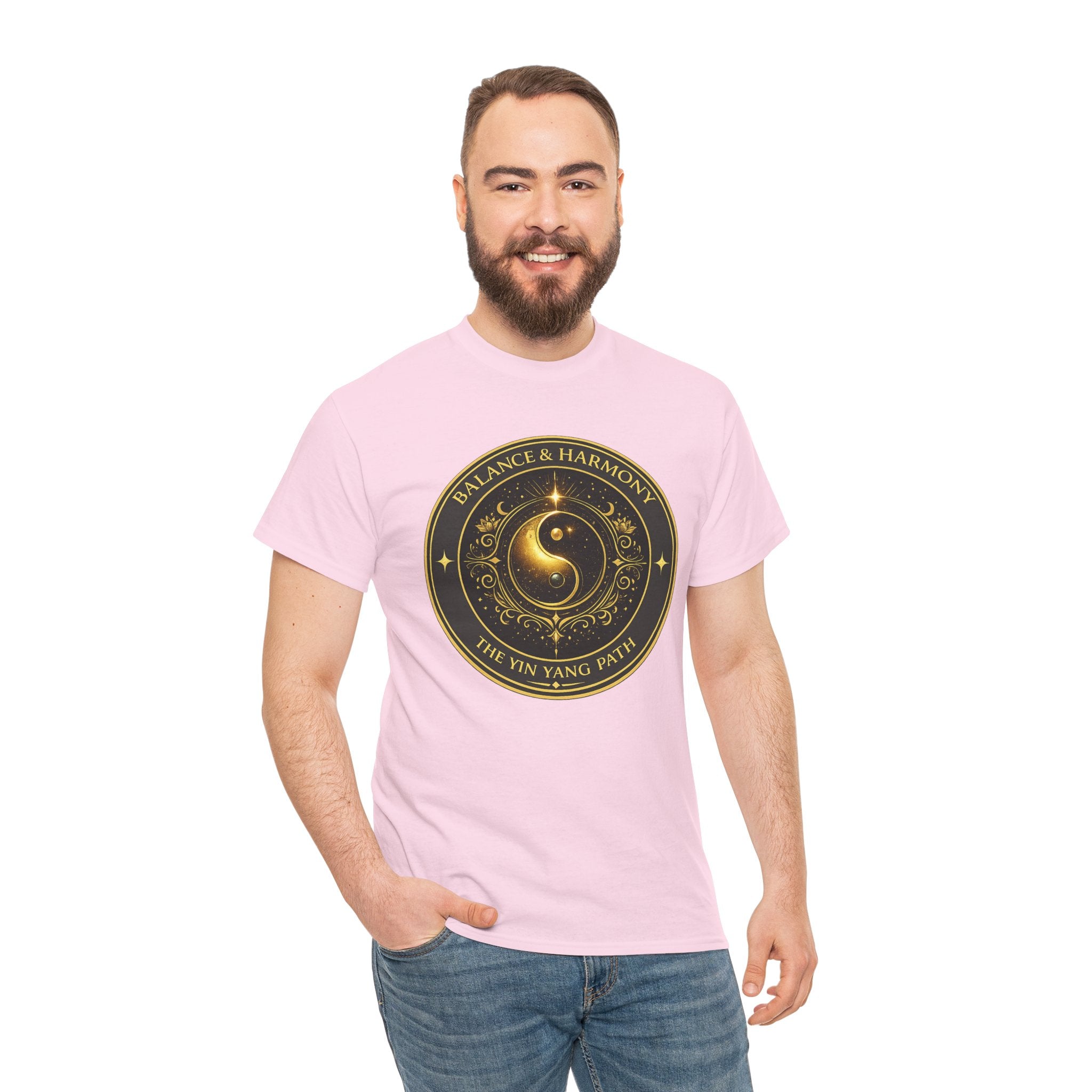 Balance & Harmony Yin Yang T-Shirt – Celestial Sacred Symbol Graphic Tee