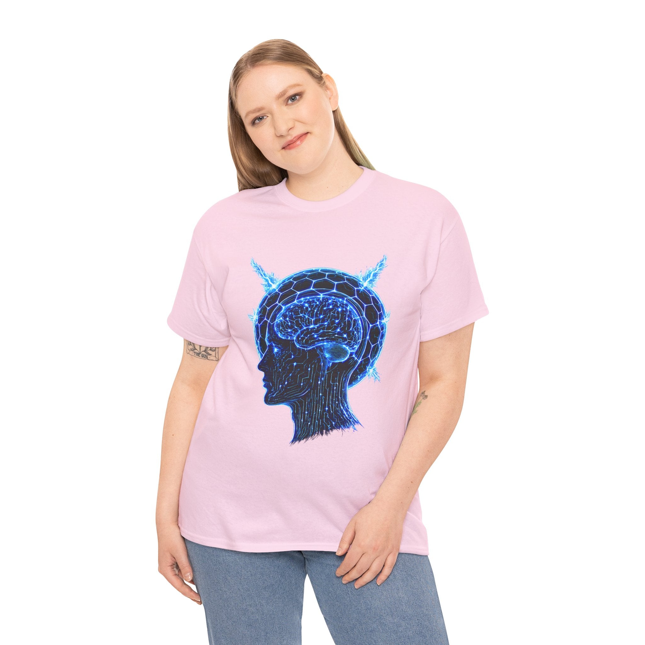 Neural Firewall Cyberpunk Graphic T-Shirt | WildOrbit