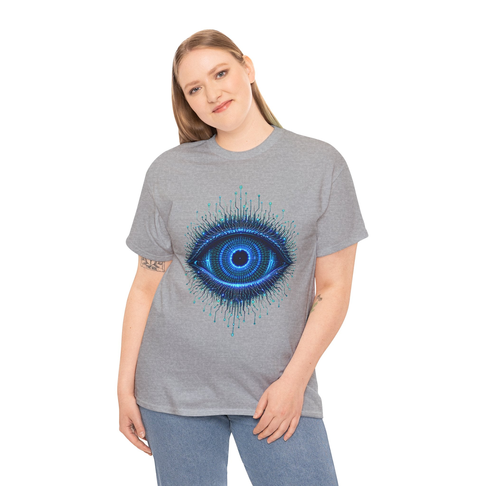 Quantum Eye Cyberpunk Graphic T-Shirt | WildOrbit