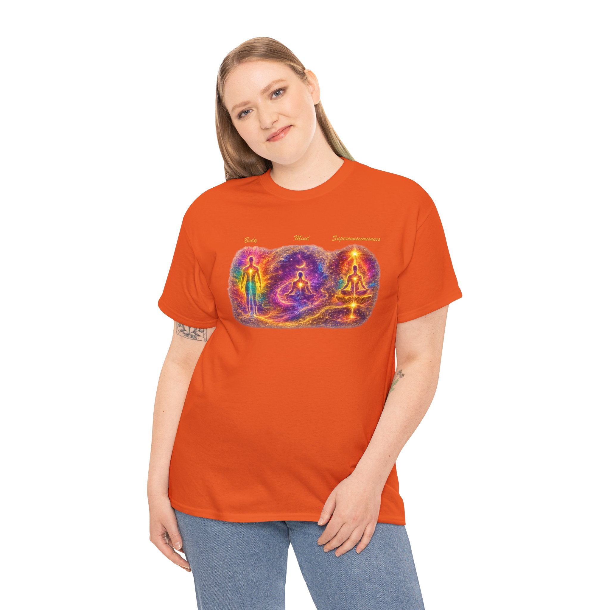 Body Mind Superconsciousness Meditation T Shirt – Chakra Healing Yoga Graphic Tee