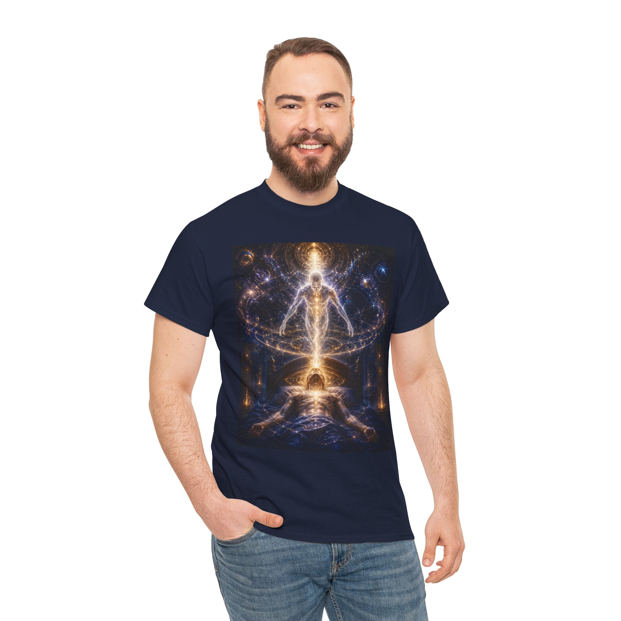 Return to Body Spiritual T Shirt – Cosmic Energy Alignment Meditation Graphic Tee