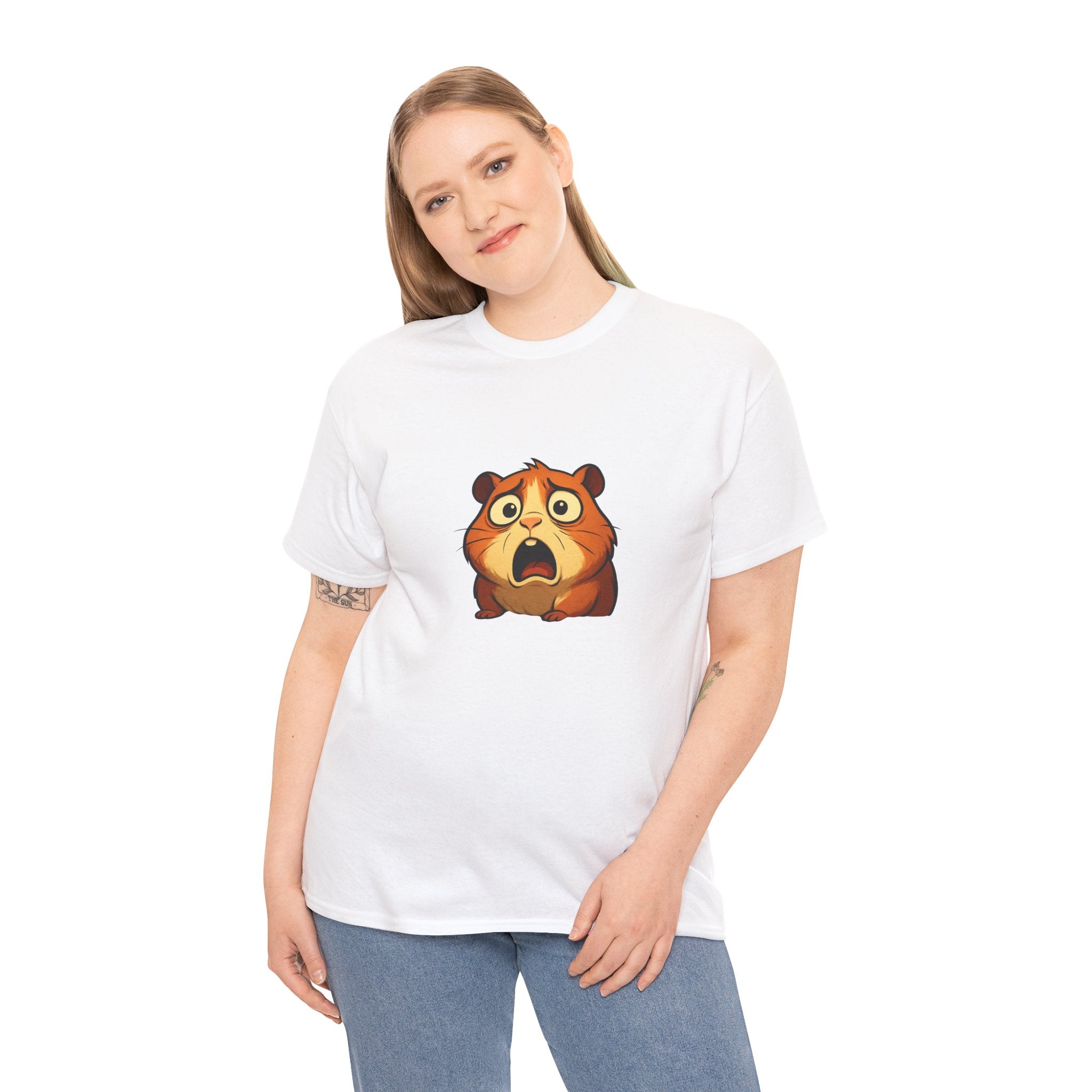 Shocked Hamster T Shirt – Funny Cute Surprised Hamster Graphic Tee