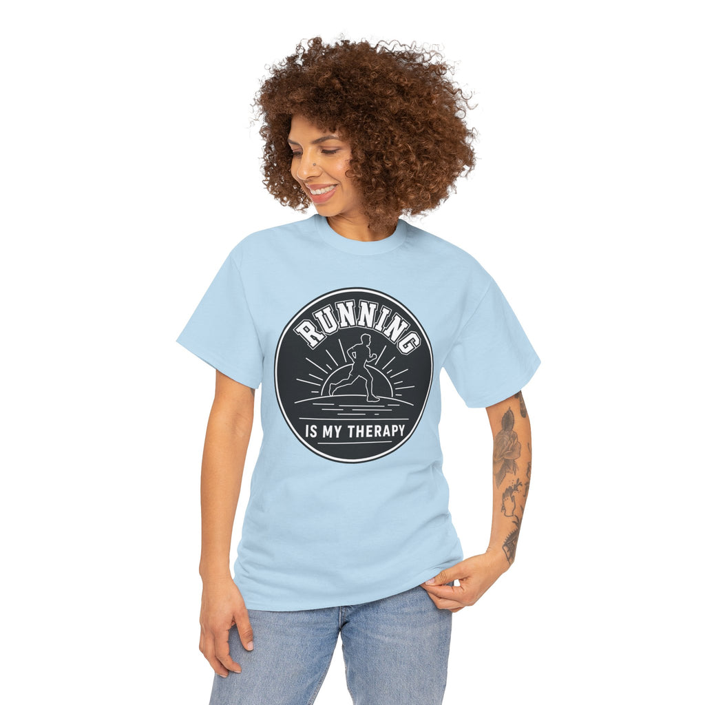 Running Is My Therapy T-Shirt – Sunrise Runner Graphic Tee