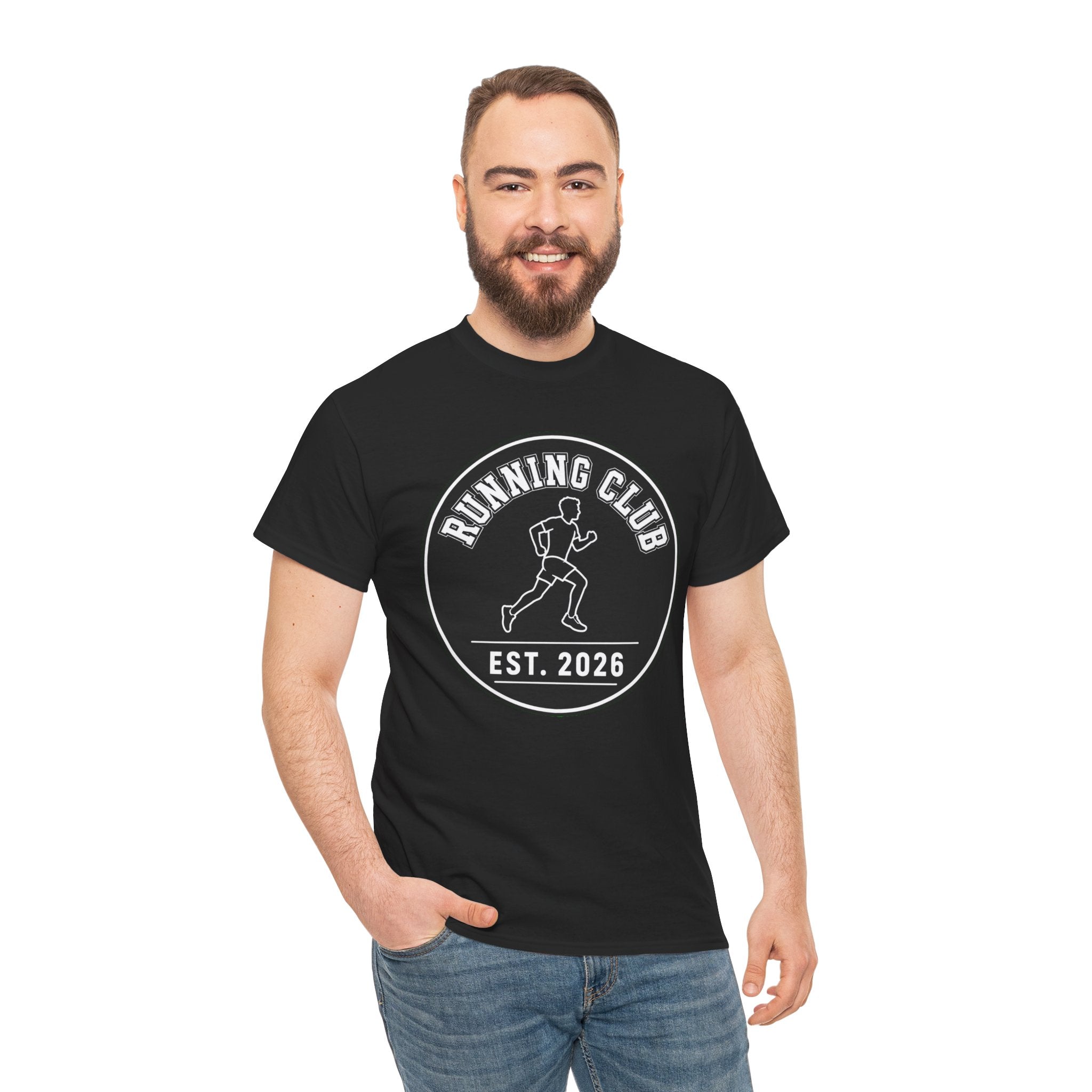 Running Club Est. 2026 T-Shirt – Vintage Runner Badge Graphic Tee