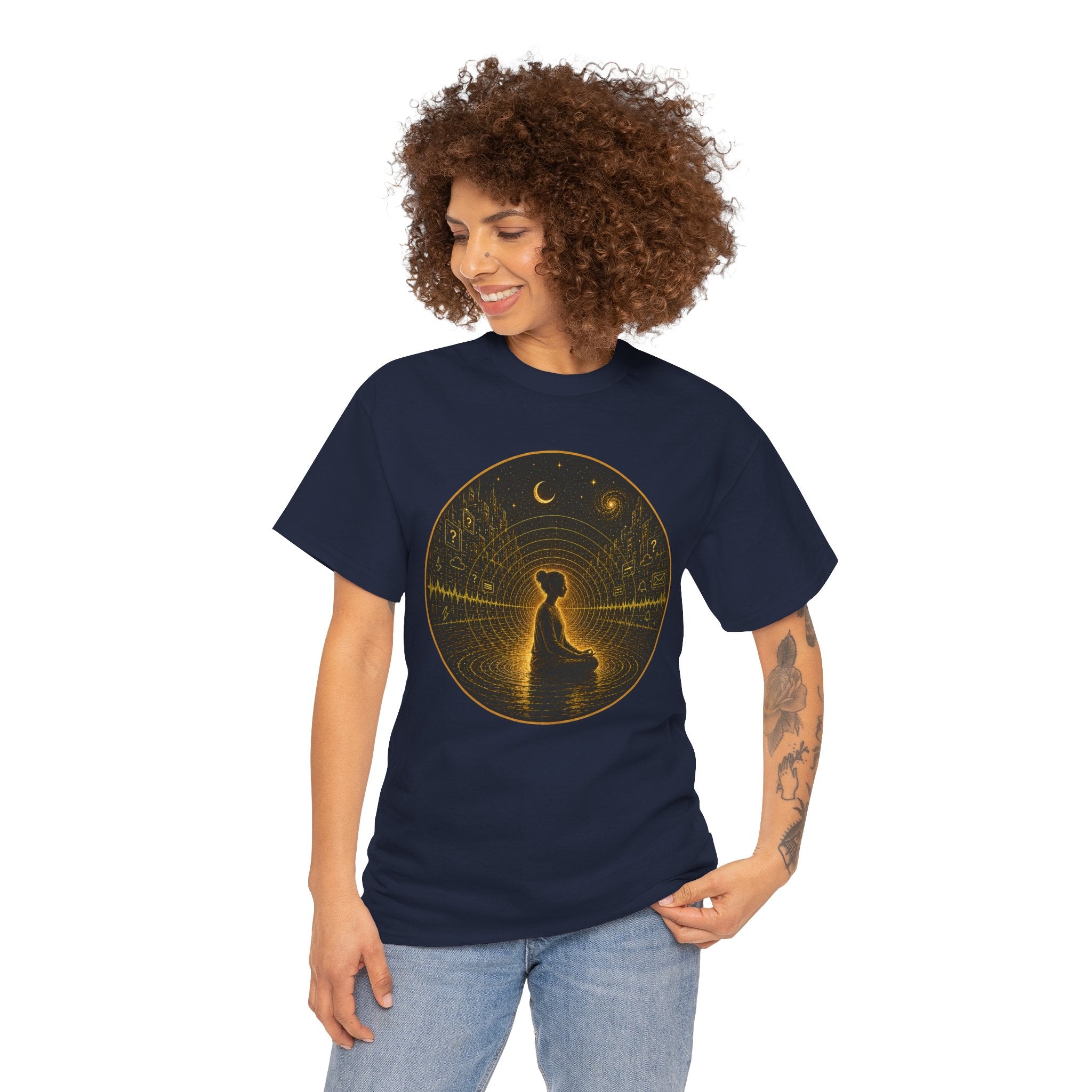 Stillness Speaks Illustrated T-Shirt – Digital Detox Meditation Graphic Tee