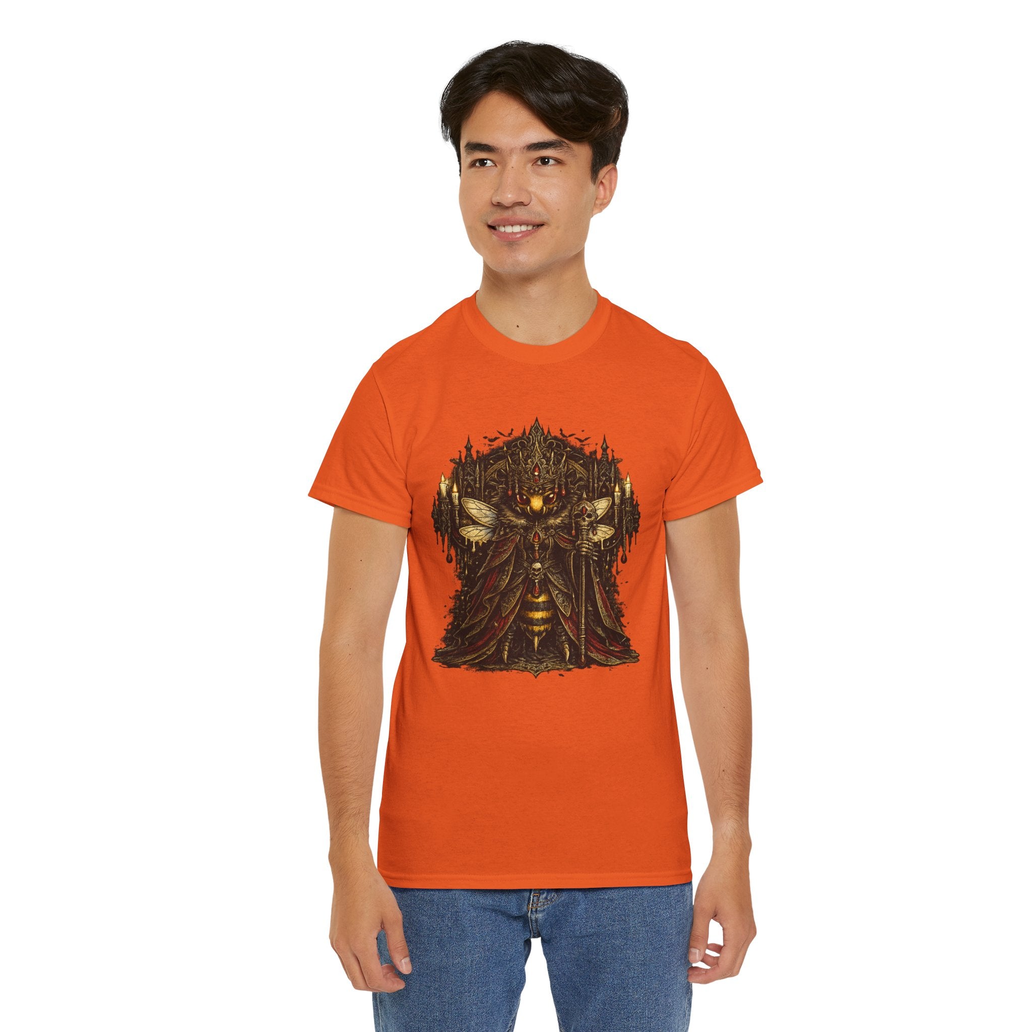 Gothic Queen Bee T Shirt – Dark Fantasy Gothic Bee Graphic Tee
