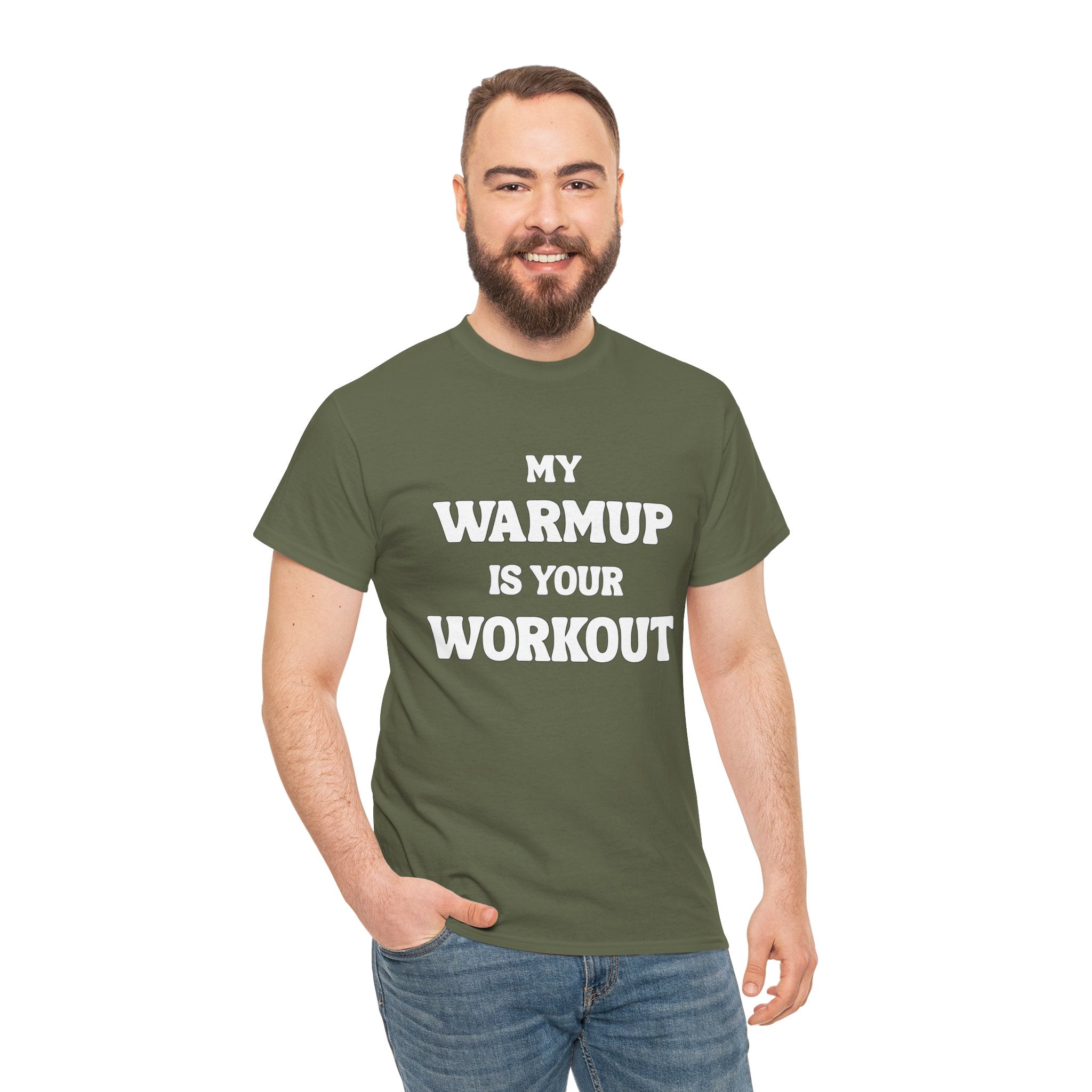 My Warmup Is Your Workout T-Shirt Dark | Funny Powerlifting Gym Shirt | Weightlifting Gift for Men & Women