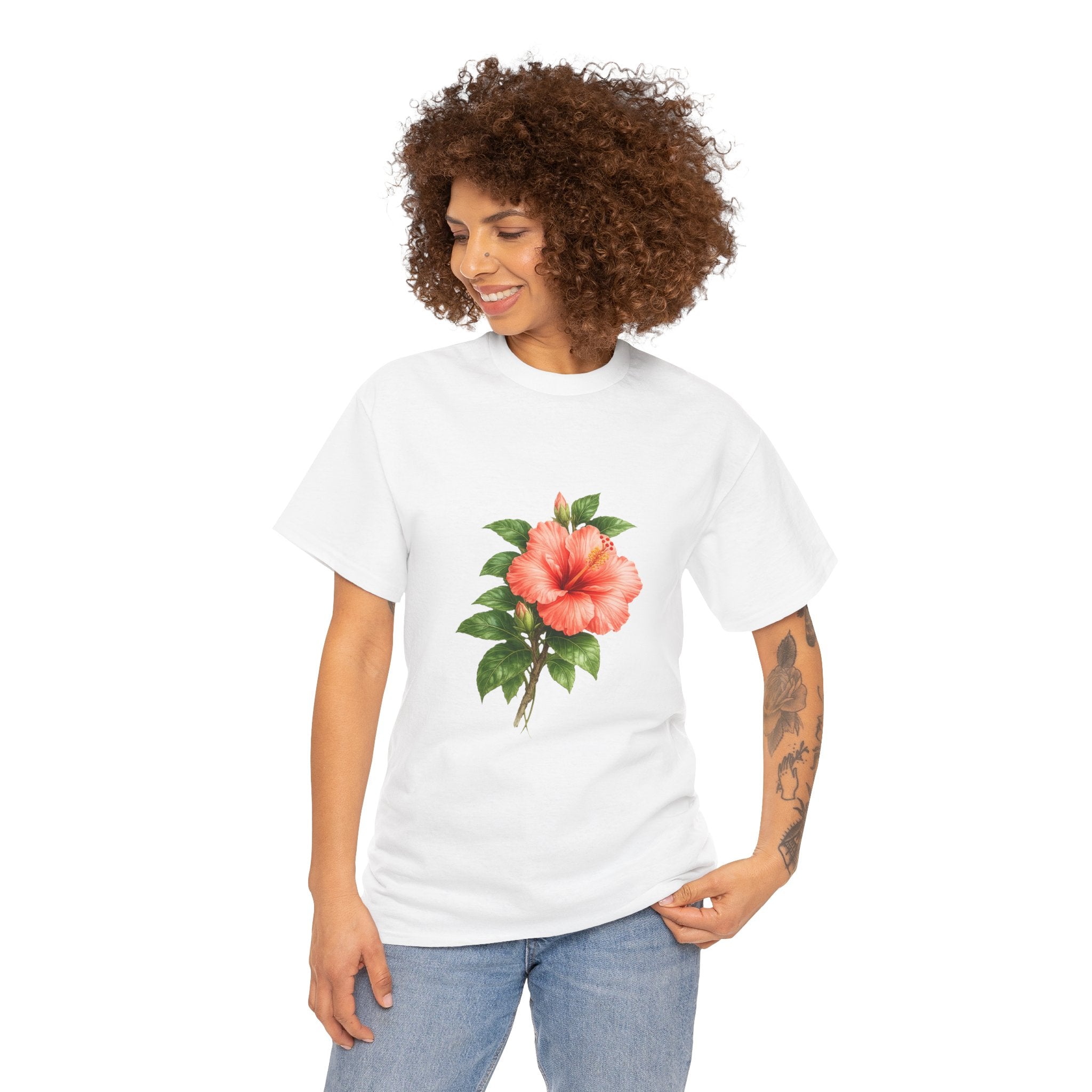 Hibiscus Flower T-Shirt – Tropical Floral Graphic Tee for Summer & Beach Style