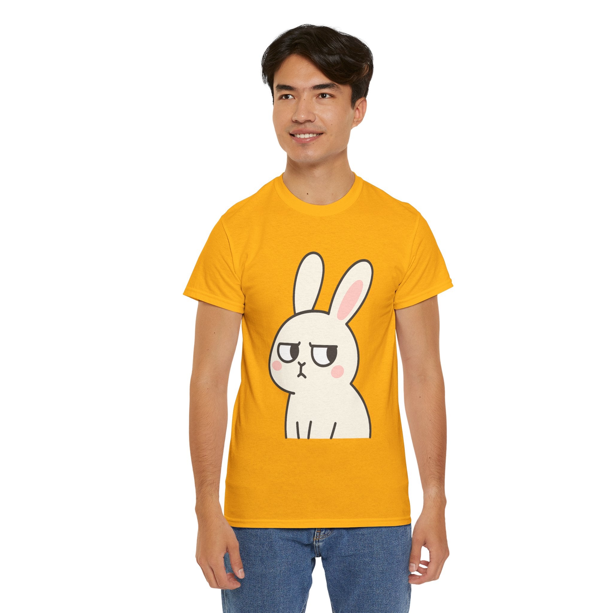 Cute Grumpy Bunny T Shirt – Funny Cartoon Rabbit Graphic Tee