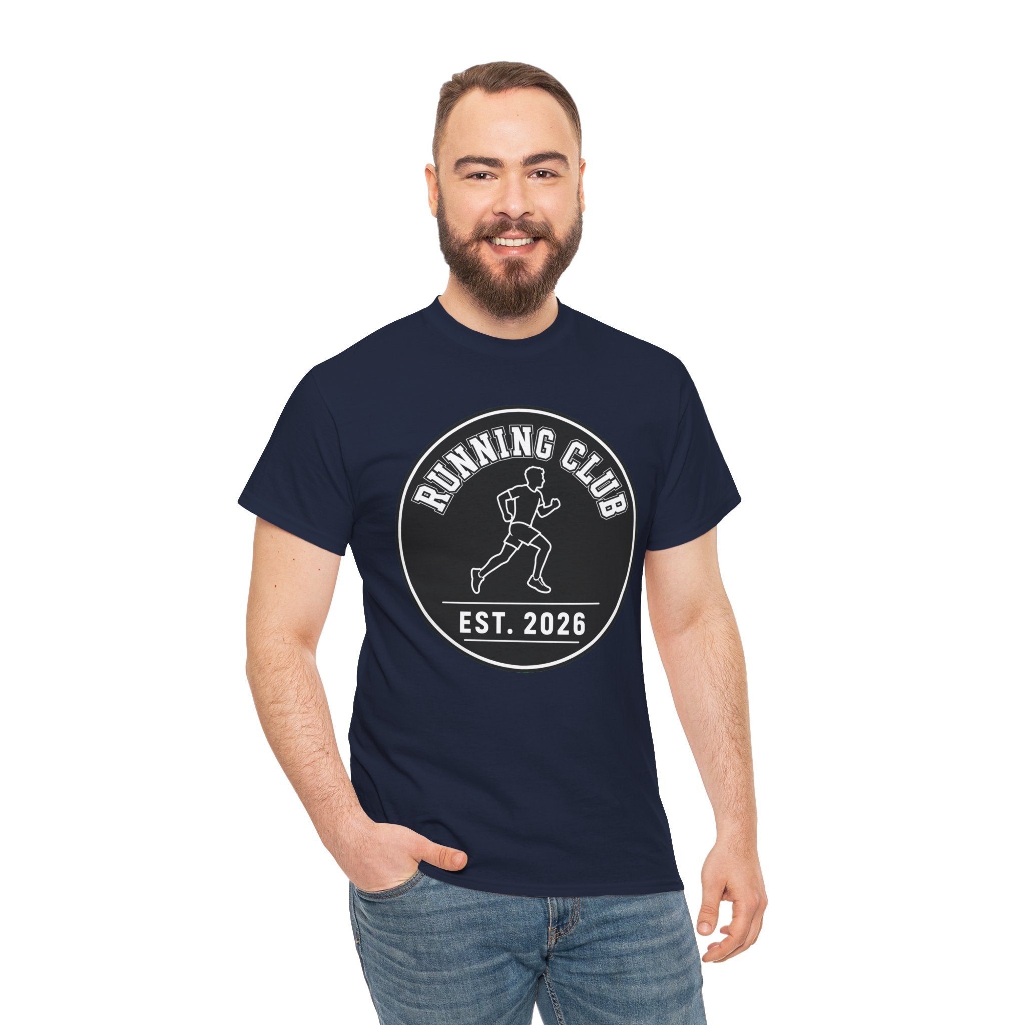 Running Club Est. 2026 T-Shirt – Vintage Runner Badge Graphic Tee