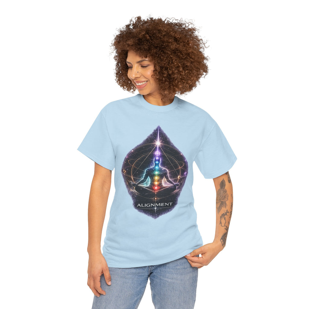 Alignment Chakra Meditation T Shirt – Spiritual Energy Yoga Graphic Tee