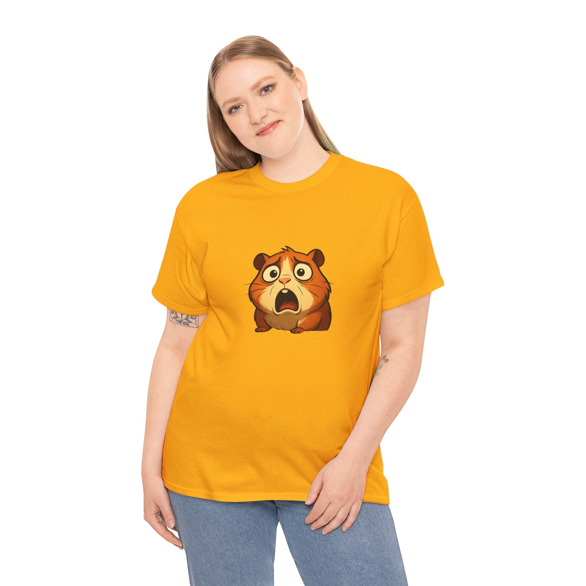 Shocked Hamster T Shirt – Funny Cute Surprised Hamster Graphic Tee