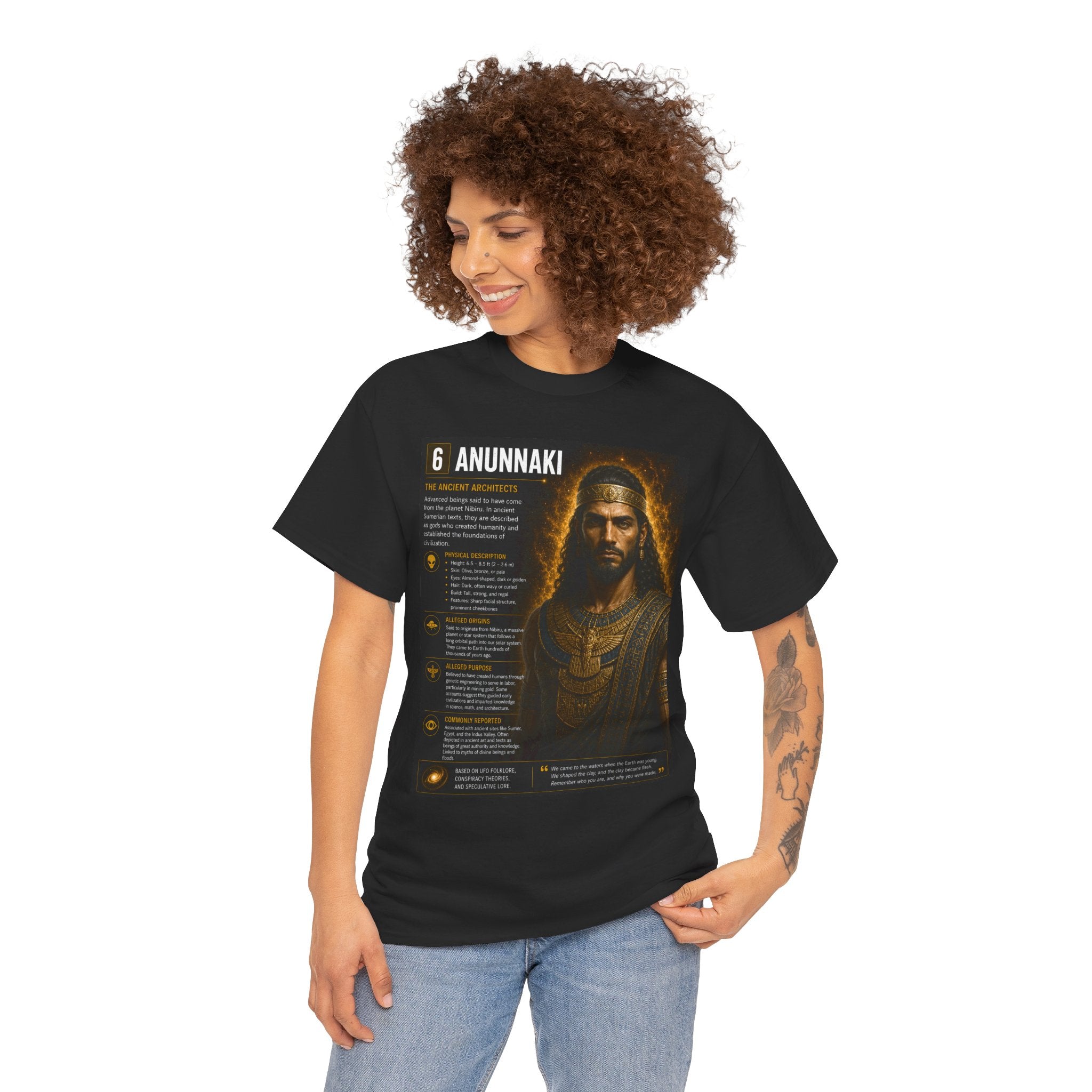 Anunnaki Alien T-Shirt – Ancient Aliens Informational Sci-Fi Graphic Tee for UFO Fans