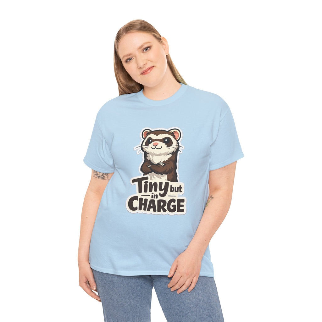 Ferret Tiny But In Charge Graphic T-Shirt | WildOrbit