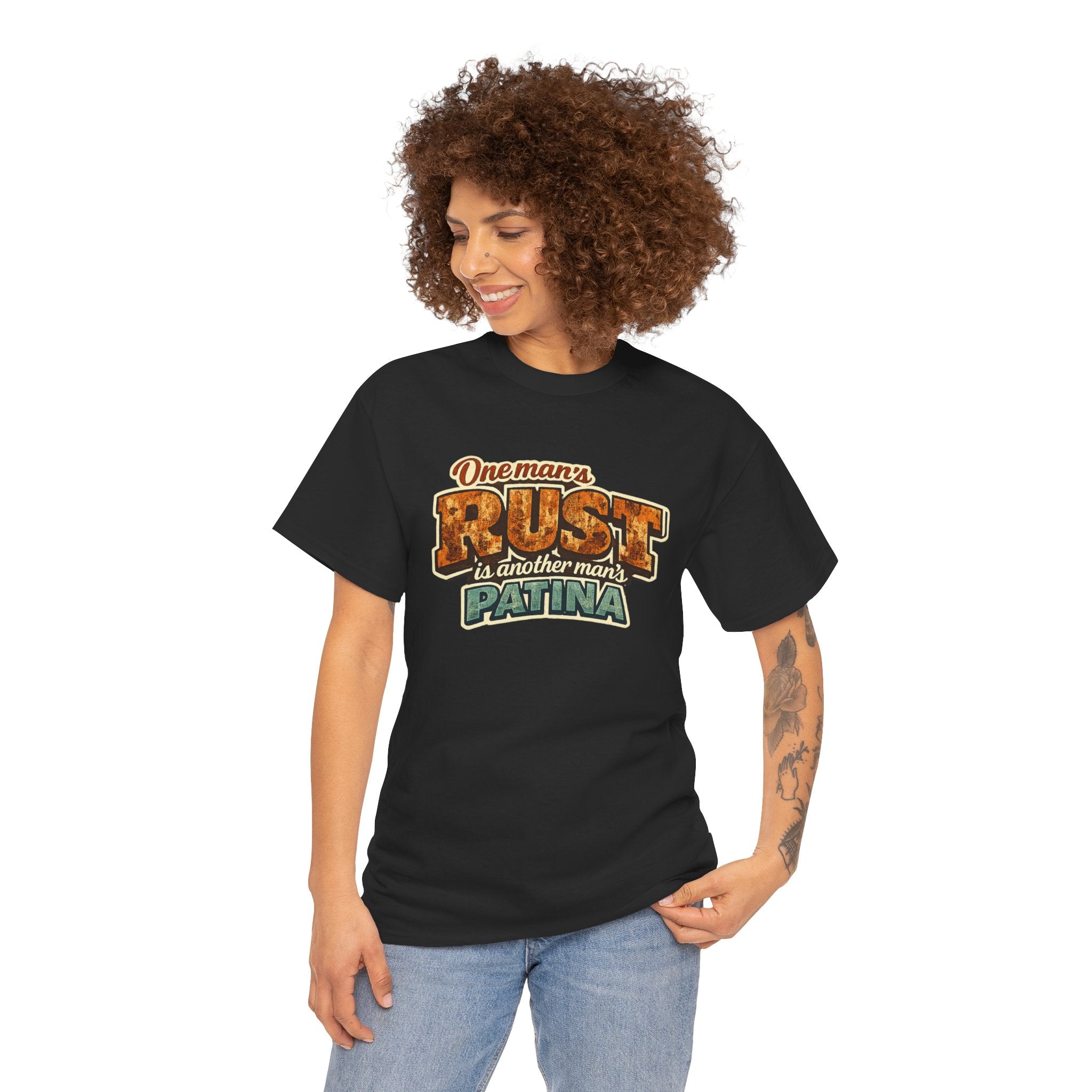 One Man’s Rust Is Another Man’s Patina Classic Car Enthusiast T-Shirt – Rust Patina Vintage Mechanic Tee