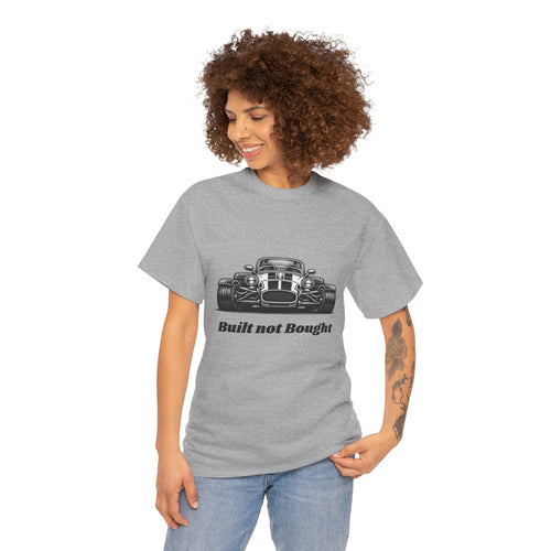 Built Not Bought Car T Shirt – Retro Kit Car Mechanic Graphic Tee for Auto Enthusiasts