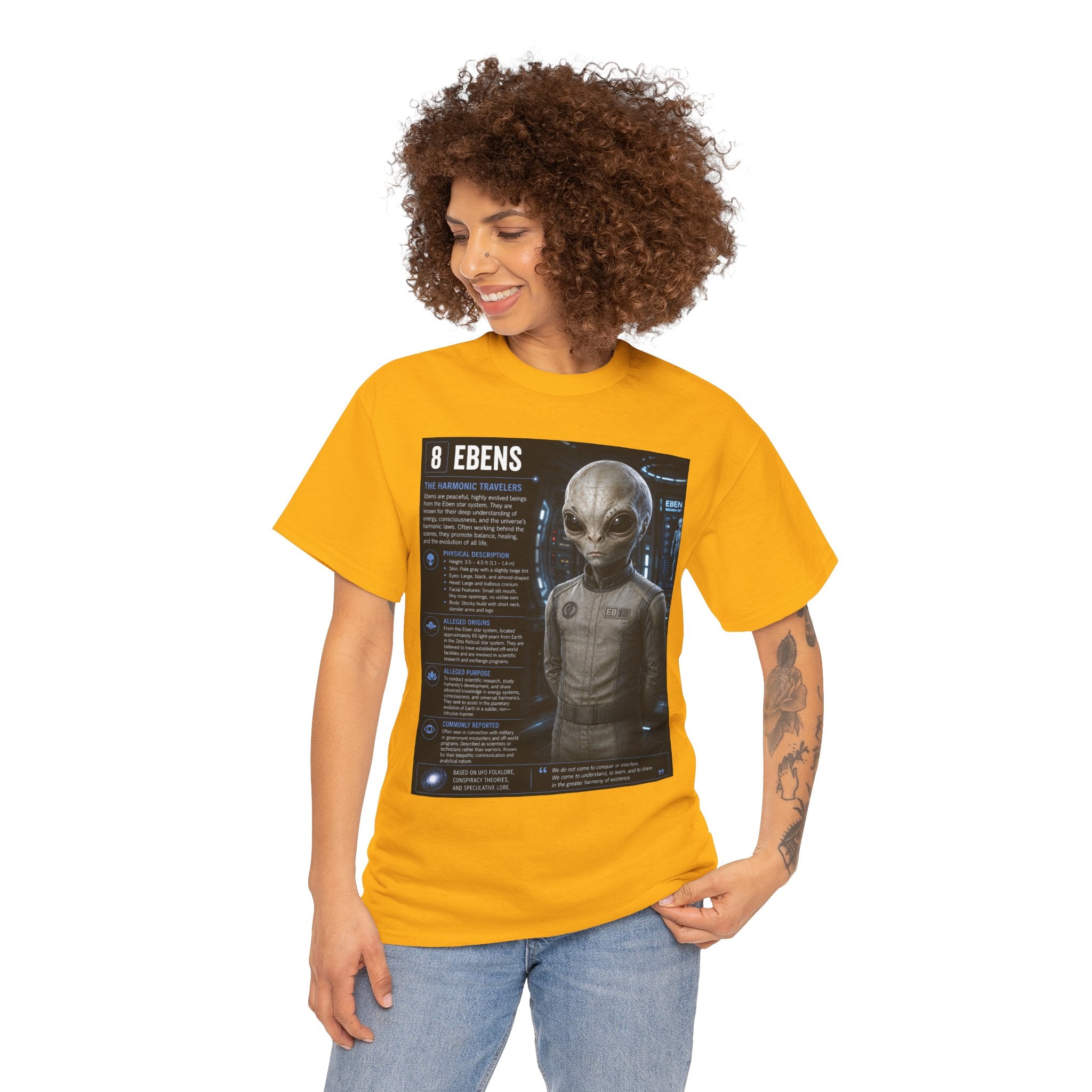 Ebens Alien Species Guide T-Shirt – Ancient Aliens Sci-Fi Graphic Tee for UFO Fans