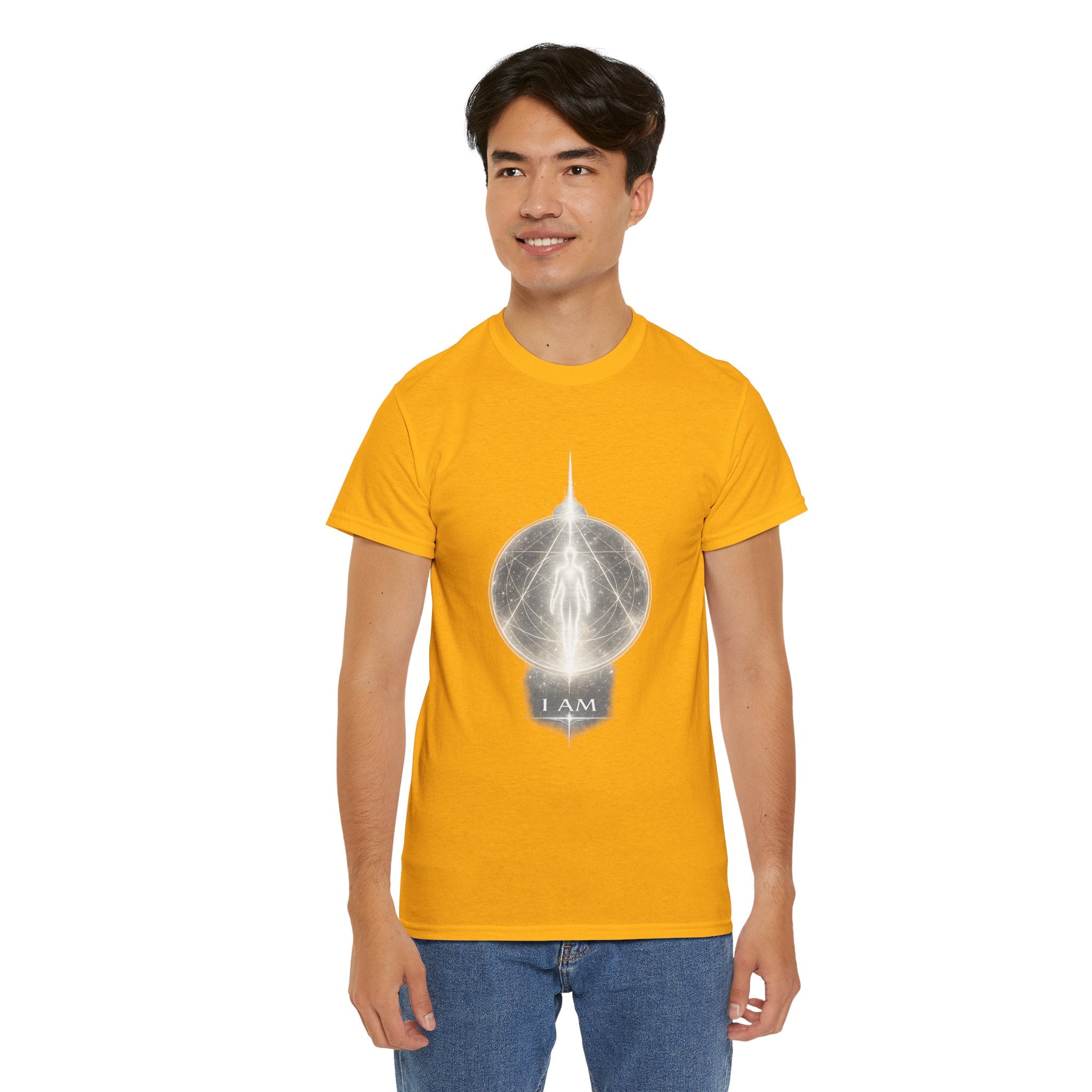 I AM Spiritual Energy T Shirt – Cosmic Light Being Meditation Graphic Tee