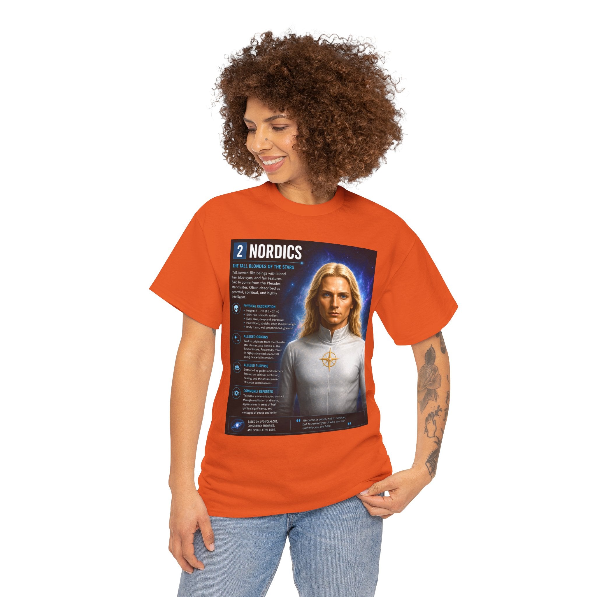 Nordic Alien T-Shirt – Ancient Aliens “Nordics” UFO Informational Graphic Tee