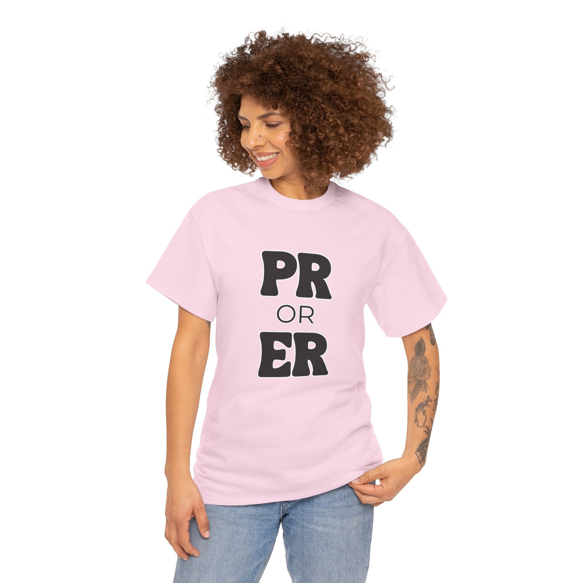 PR or ER T-Shirt | Funny Powerlifting Gym Shirt | Weightlifting Gift for Men & Women