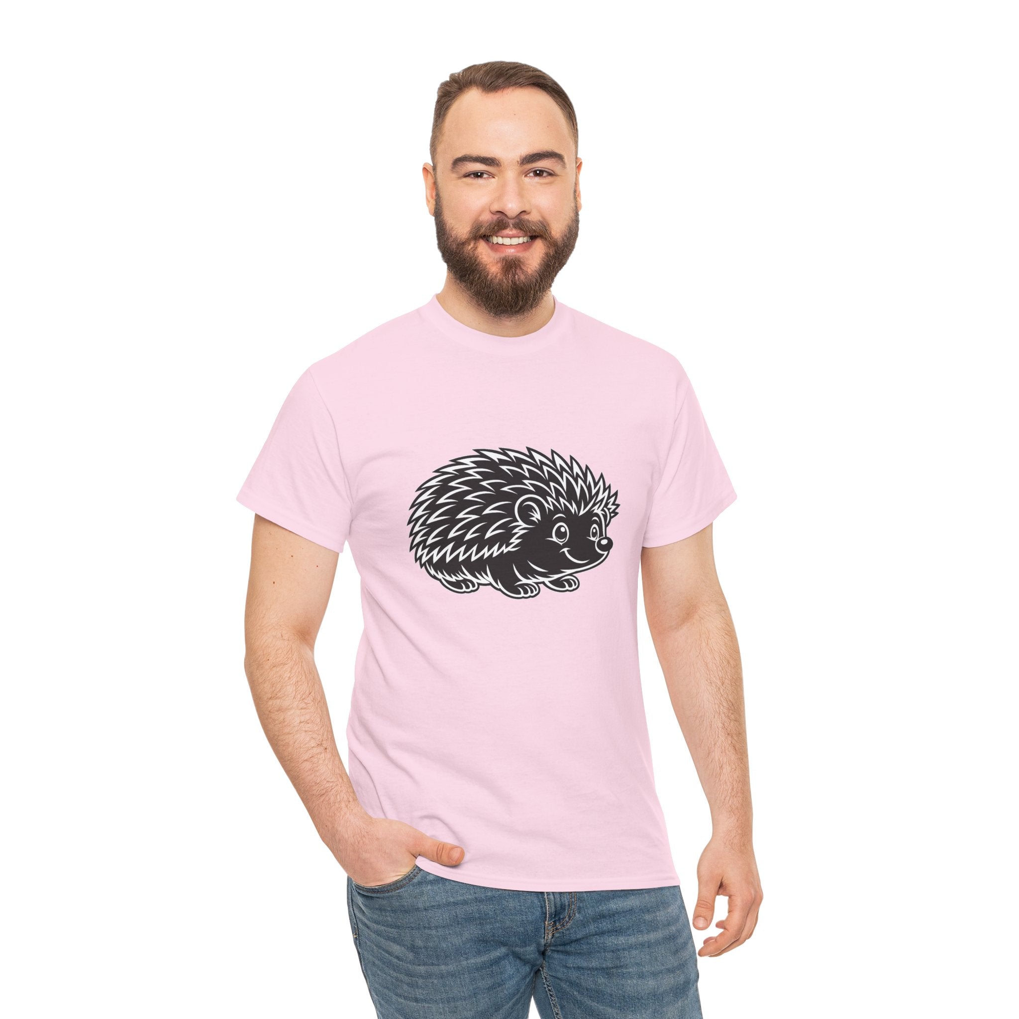 Cute Hedgehog Sketch T Shirt – Minimalist Woodland Animal Graphic Tee
