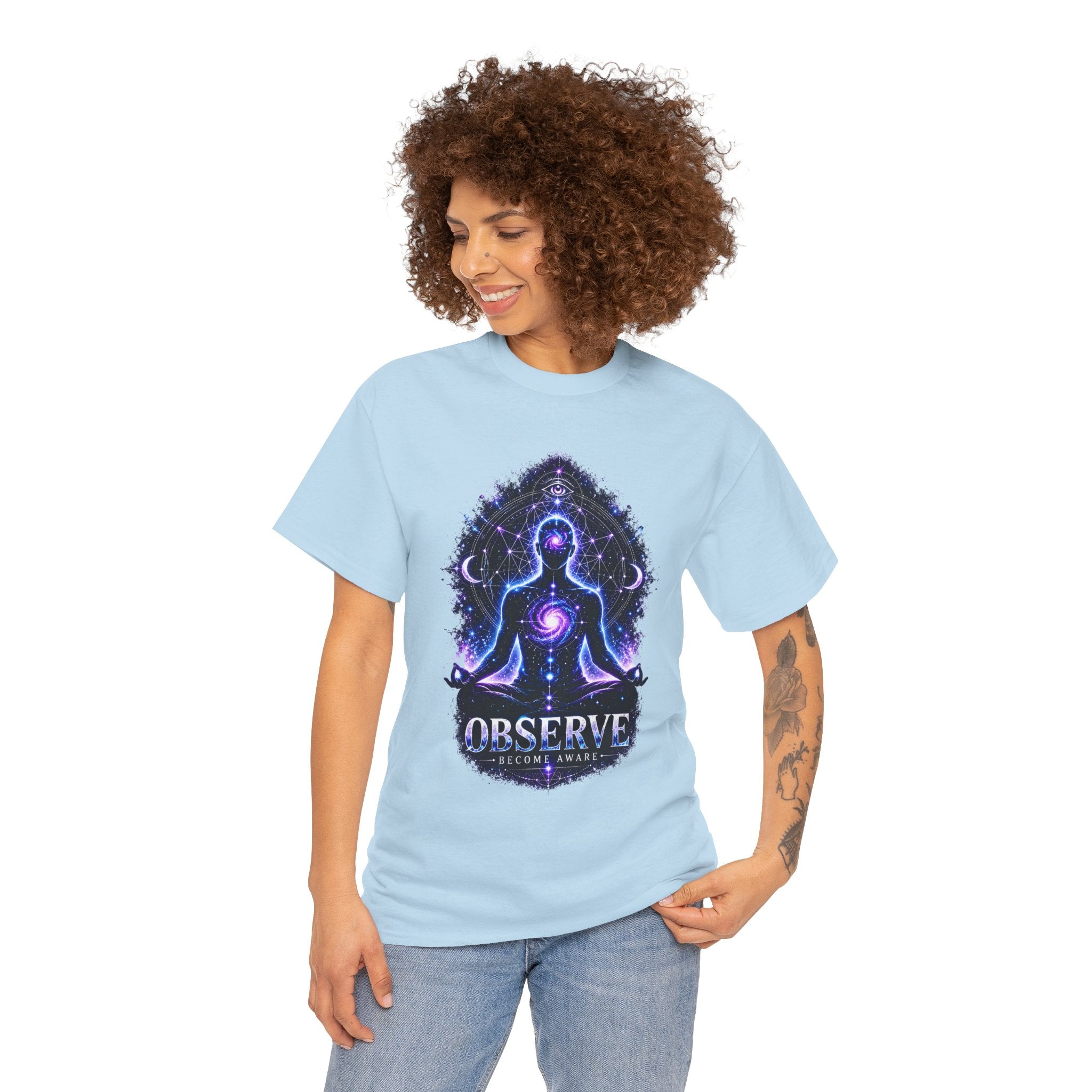 Observe Meditation T Shirt – Third Eye Chakra Spiritual Yoga Graphic Tee