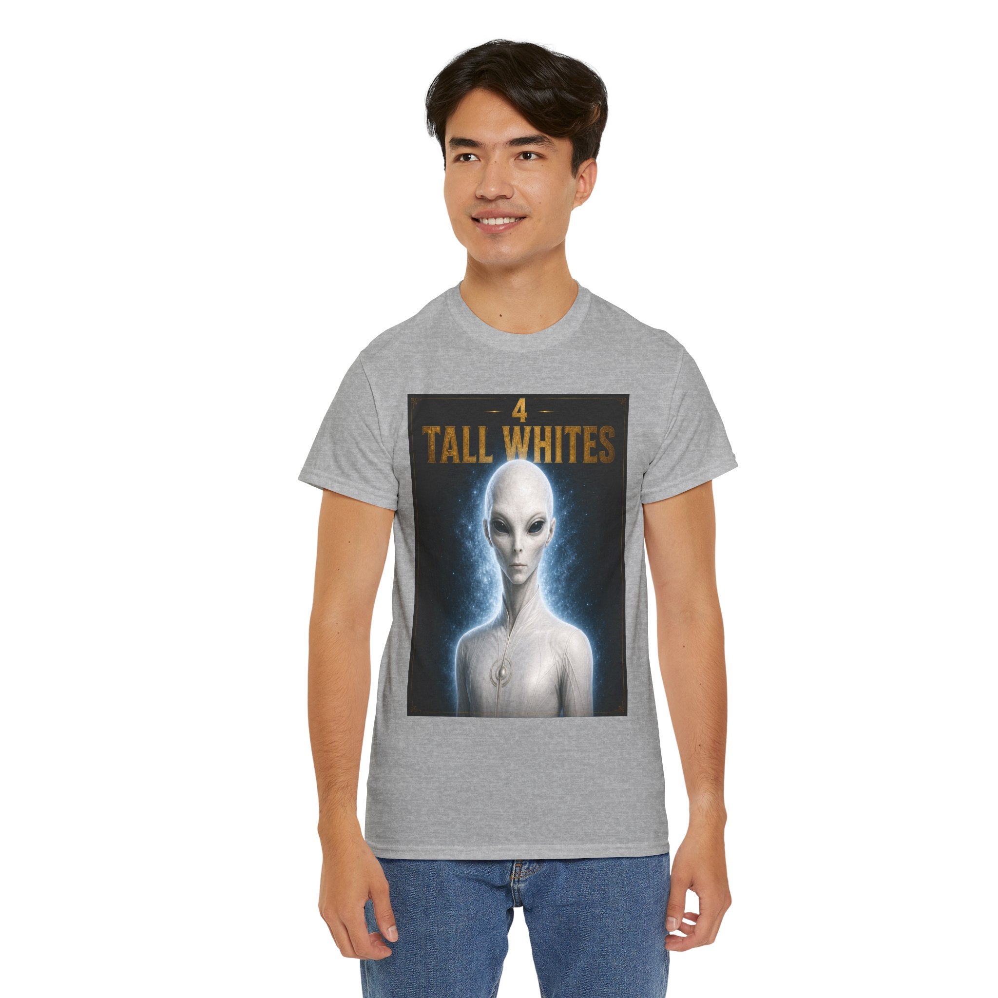 Tall Whites Alien T-Shirt – Ancient Aliens Sci-Fi Graphic Tee for UFO & Extraterrestrial Fans