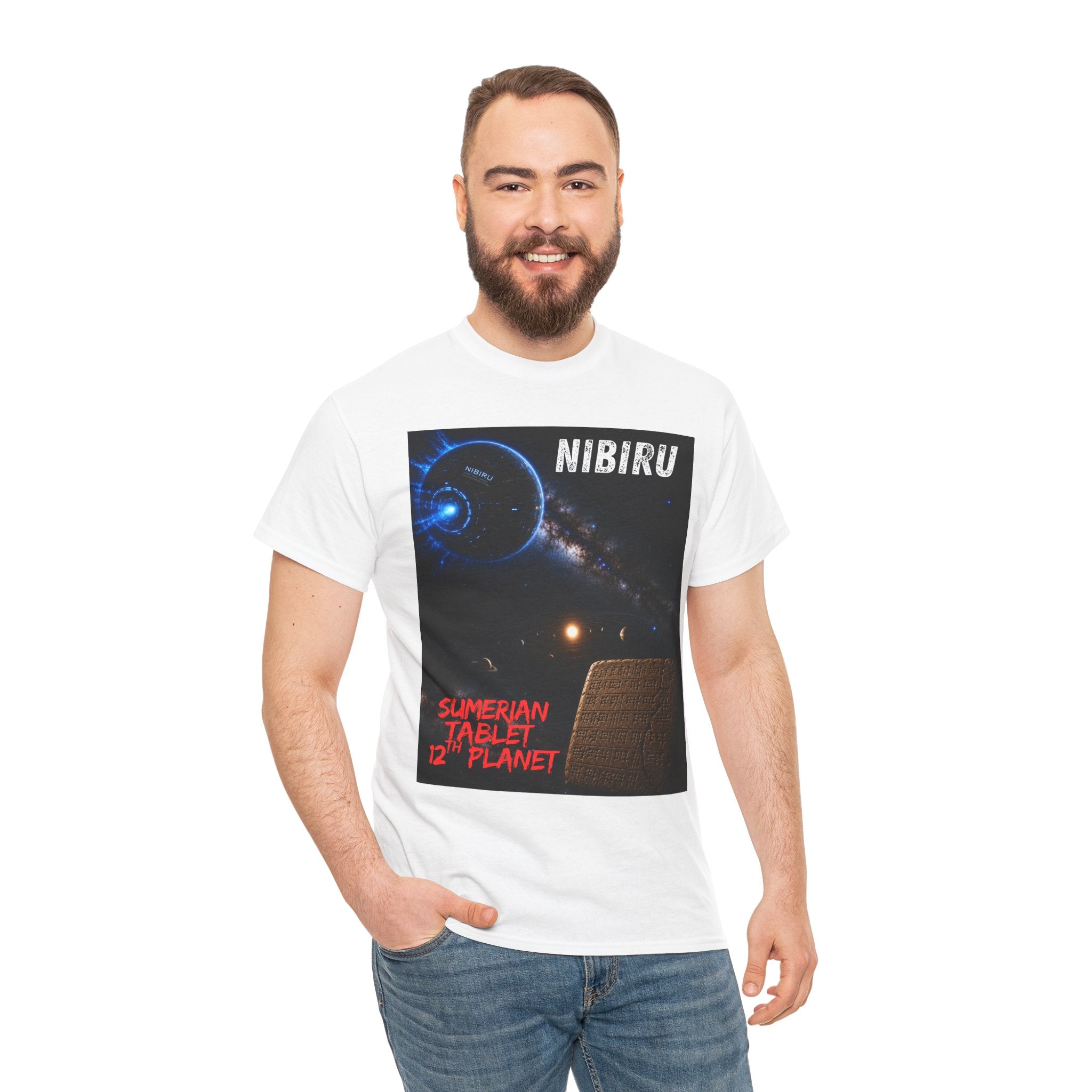 Nibiru 12th Planet T Shirt – Ancient Alien Sumerian Tablet Sci Fi Graphic Tee