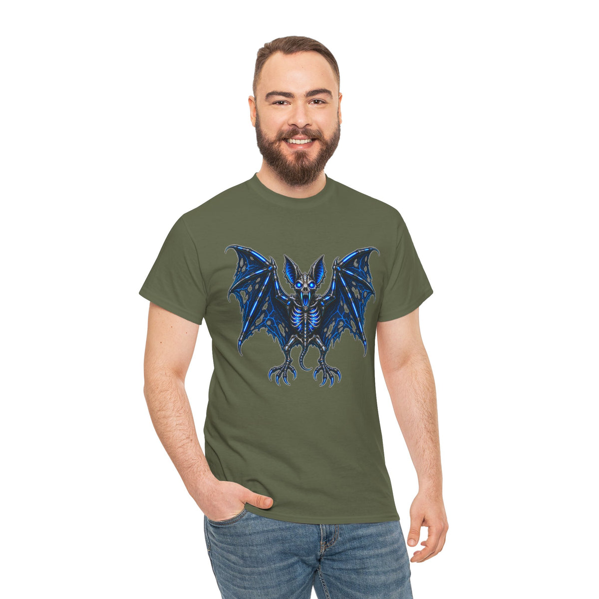 Reaper Bat Cyberpunk Graphic T-Shirt | WildOrbit