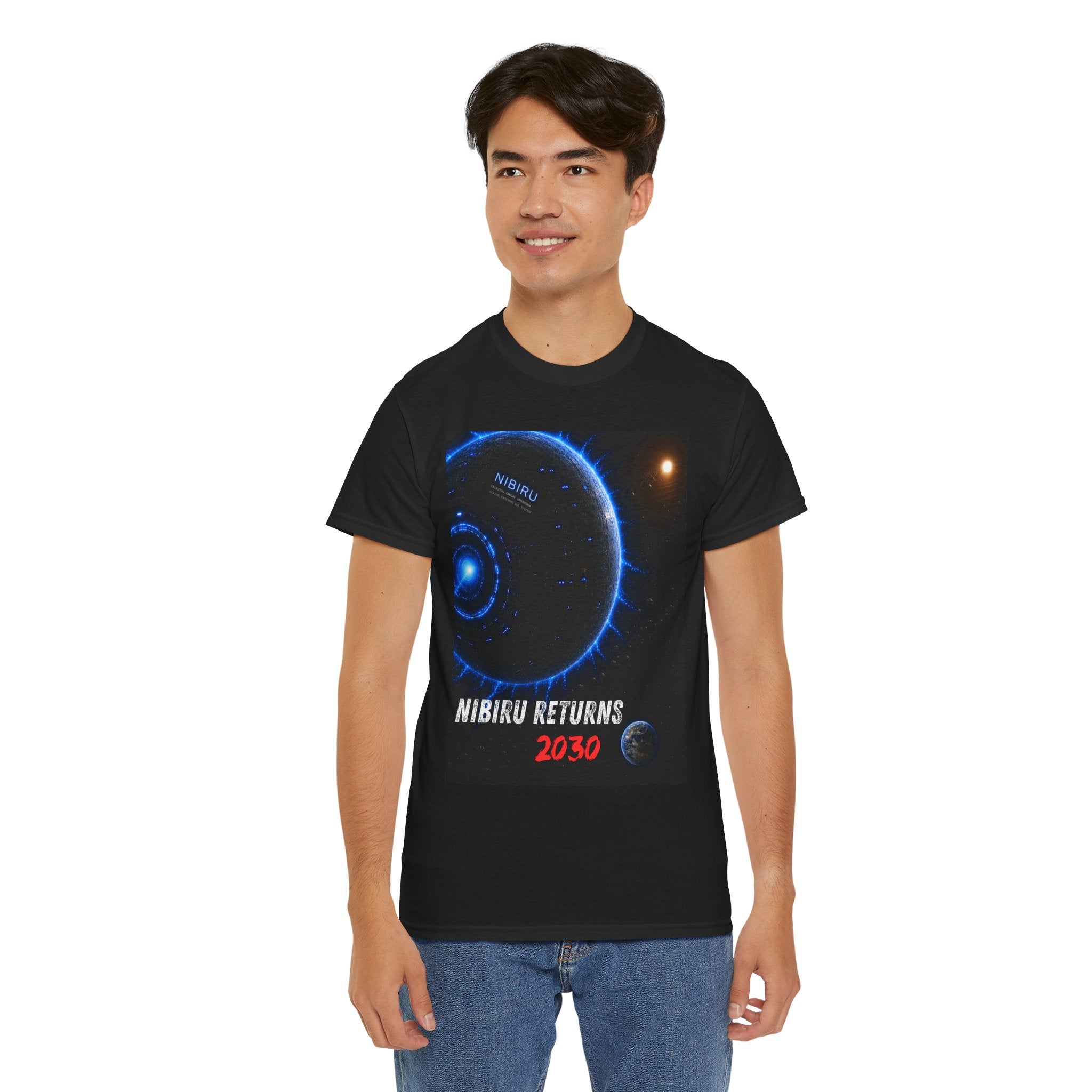 Nibiru Returns 2030 T Shirt – Ancient Sumerian Prophecy Alien Planet Graphic Tee