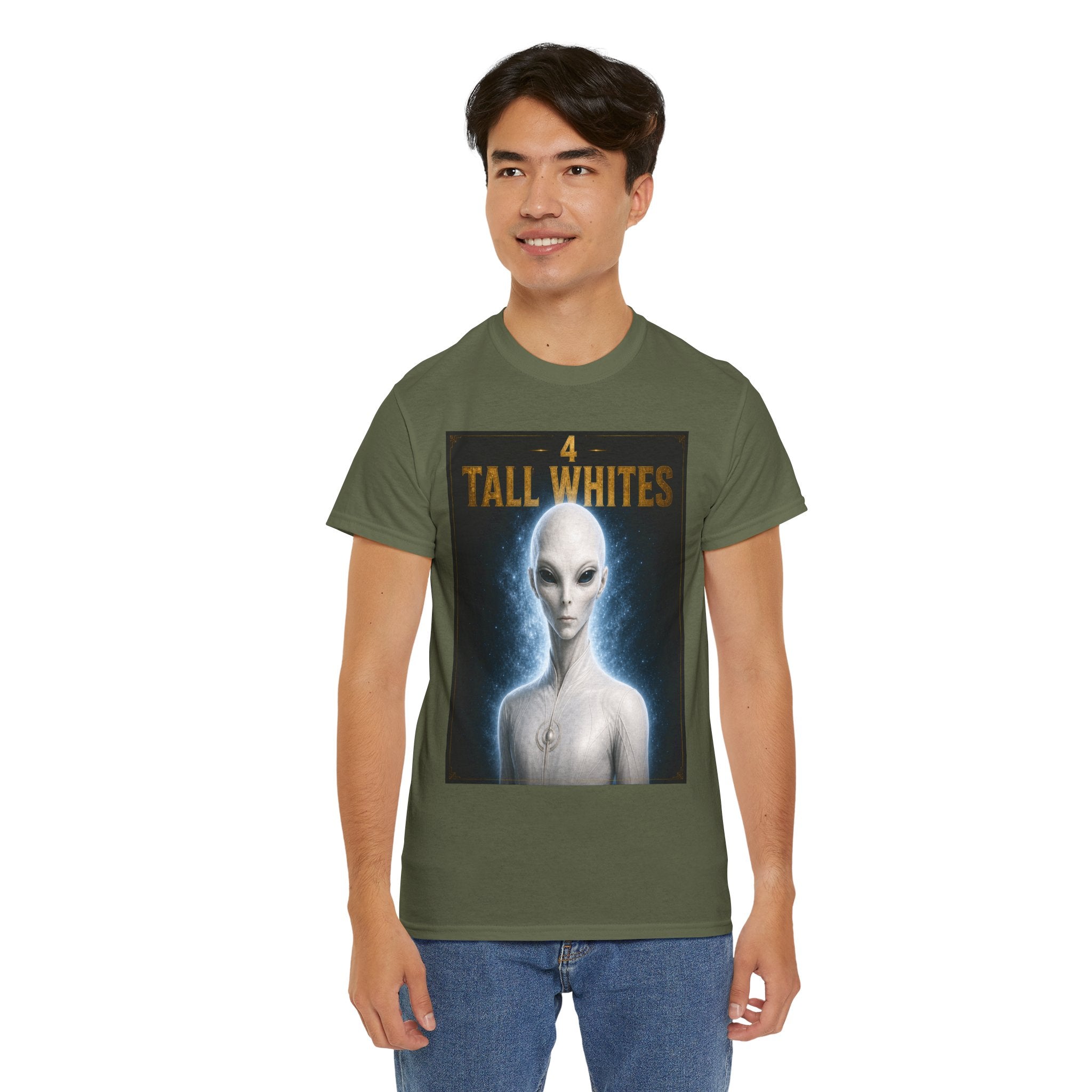 Tall Whites Alien T-Shirt – Ancient Aliens Sci-Fi Graphic Tee for UFO & Extraterrestrial Fans
