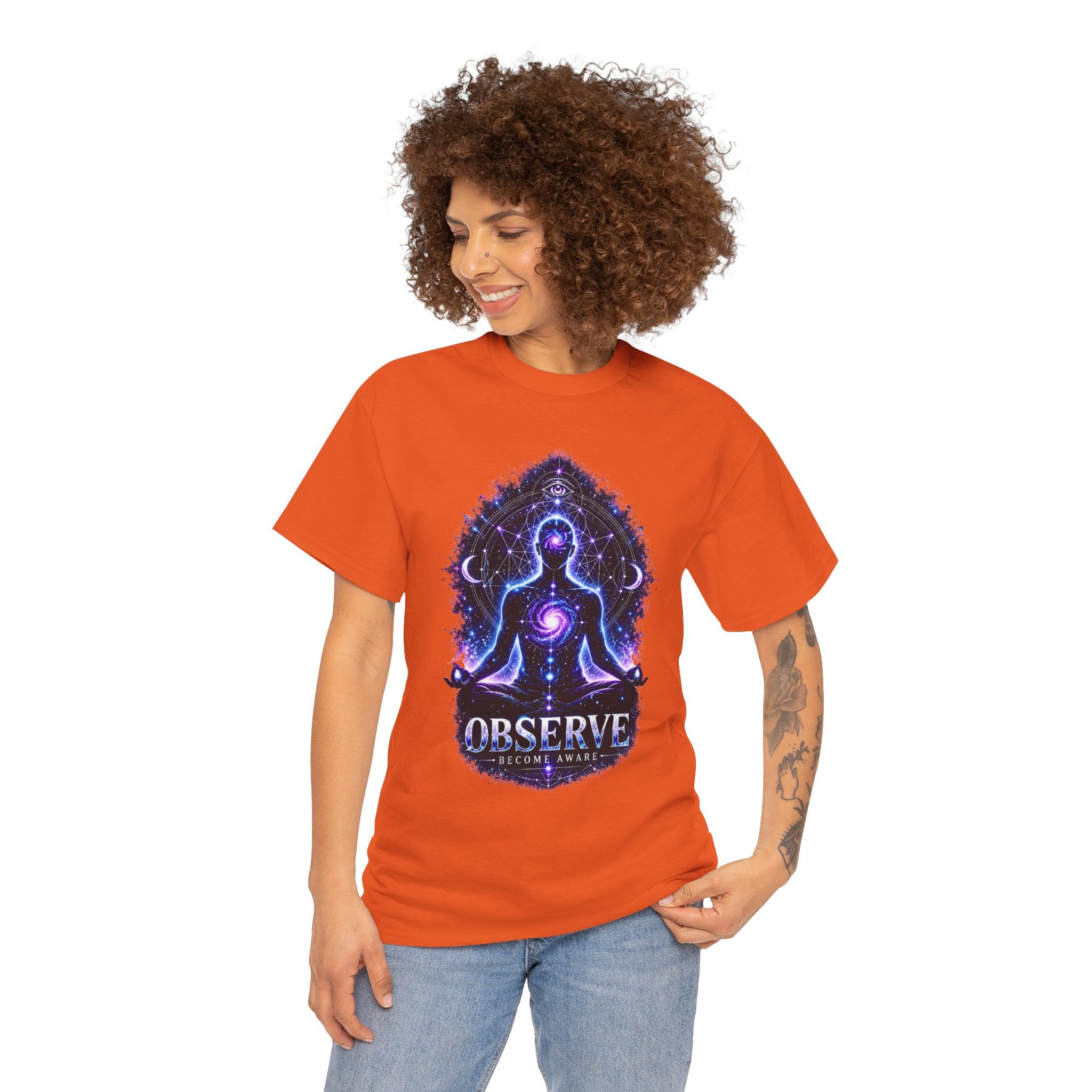 Observe Meditation T Shirt – Third Eye Chakra Spiritual Yoga Graphic Tee