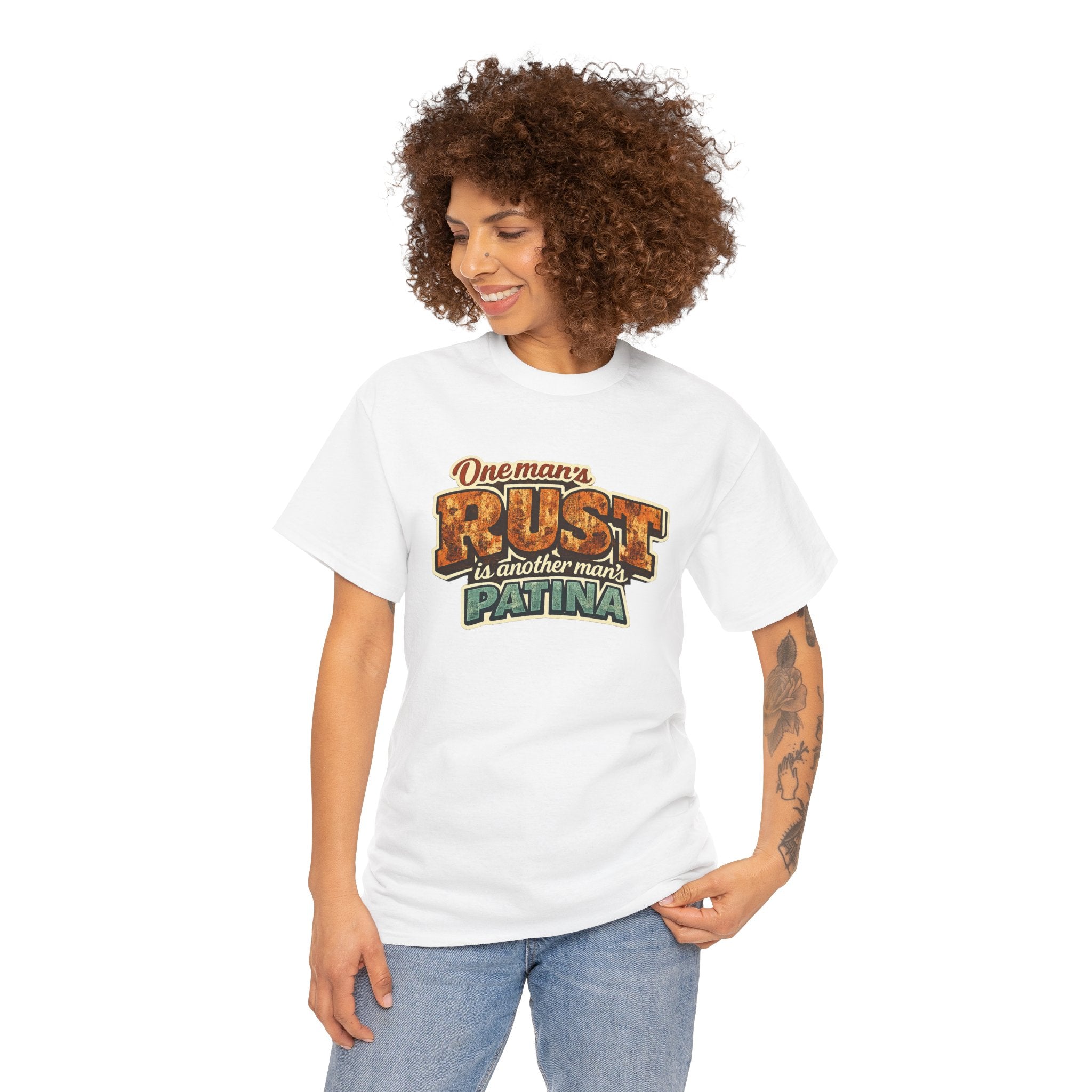 One Man’s Rust Is Another Man’s Patina Classic Car Enthusiast T-Shirt – Rust Patina Vintage Mechanic Tee