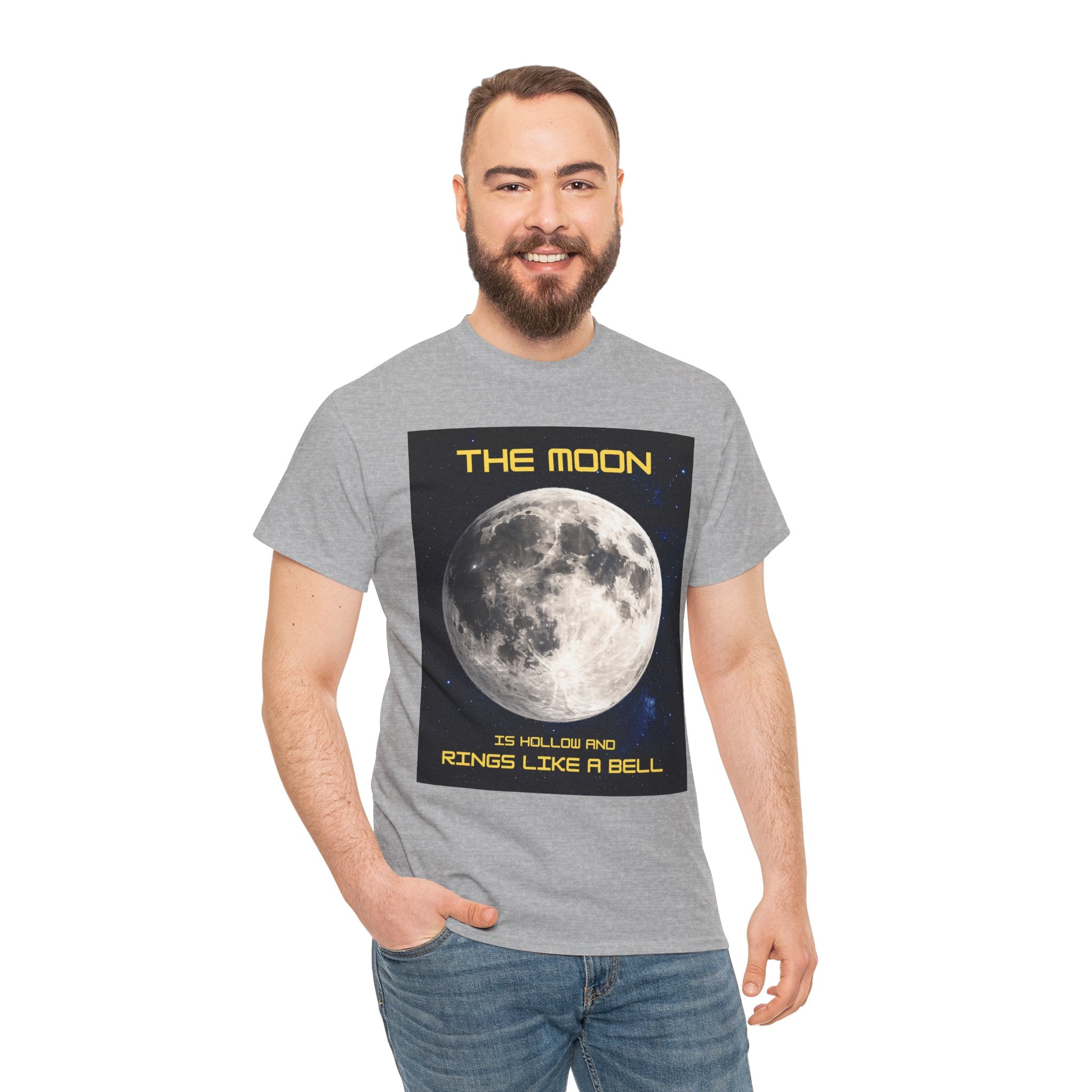 The Moon Is Hollow and Rings Like a Bell T-Shirt – Ancient Aliens Moon Theory Sci-Fi Graphic Tee